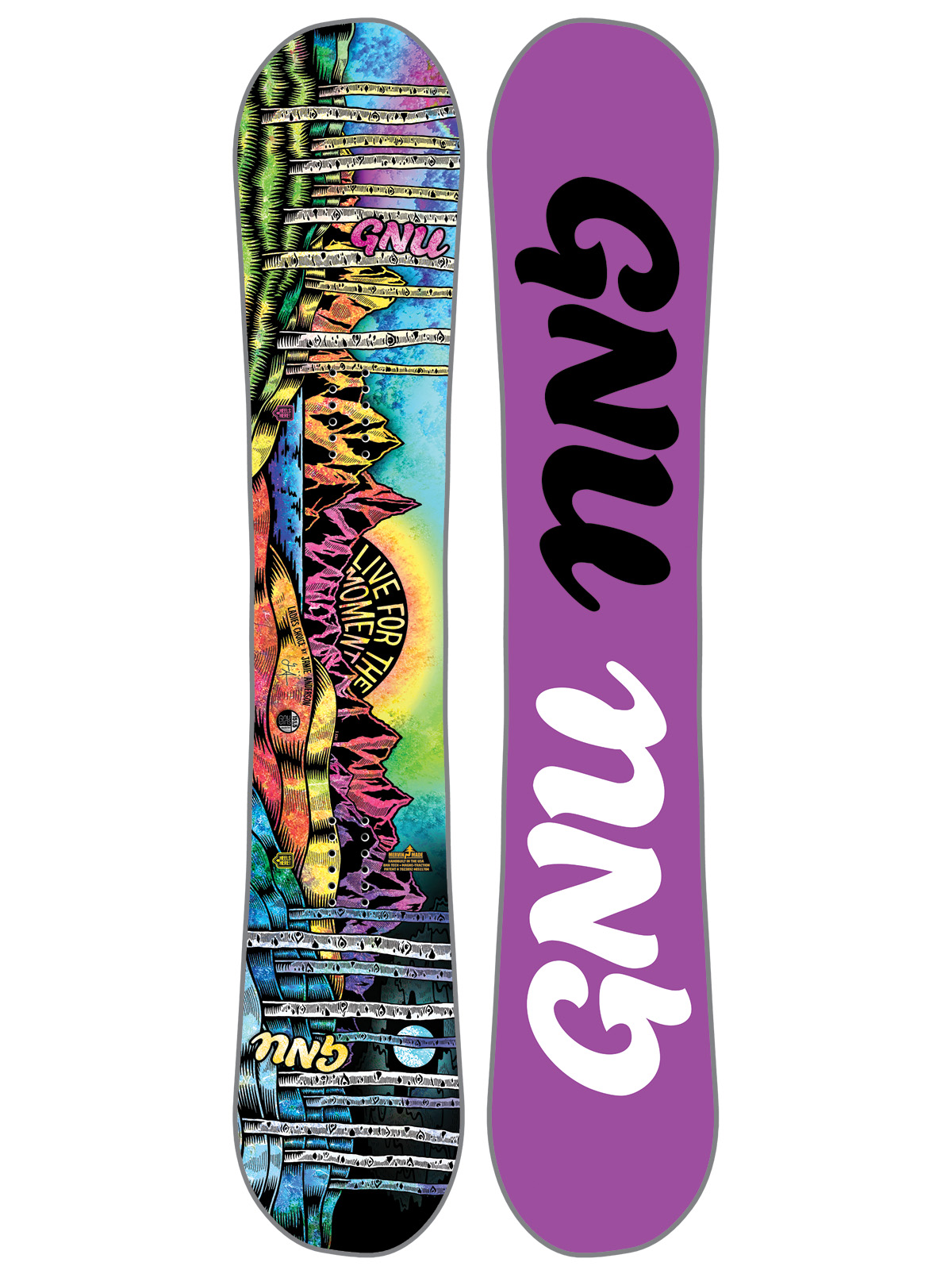 Womens Gnu Snowboard Ladies Choice C2X Asym (purple)