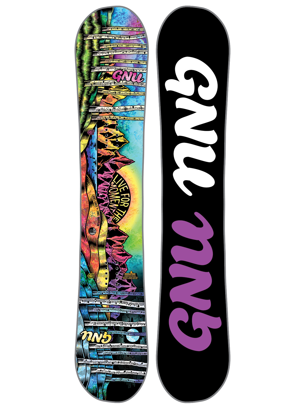 Womens Gnu Snowboard Ladies Choice C2X Asym (black)