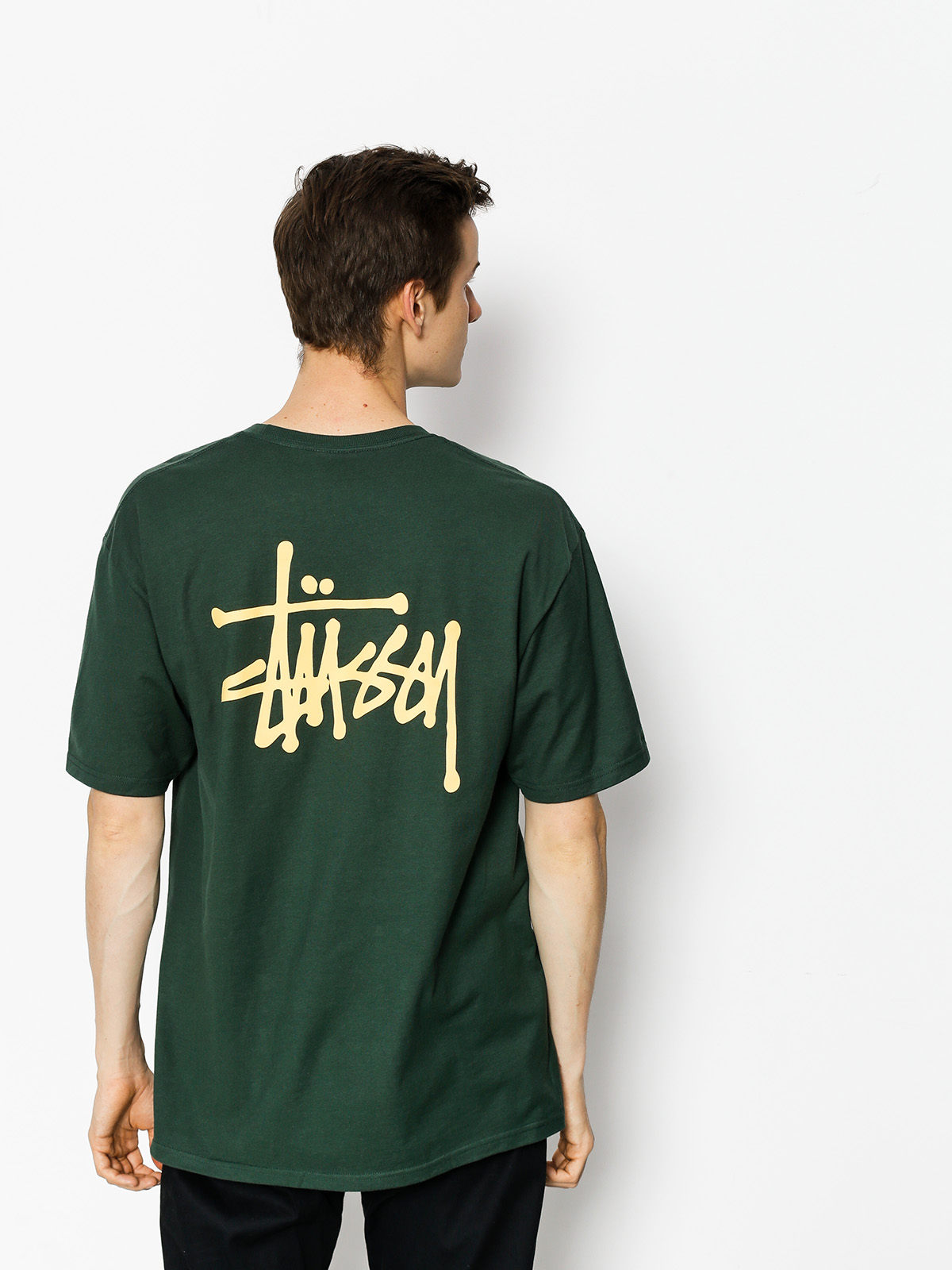 Green stussy t shirt best sale