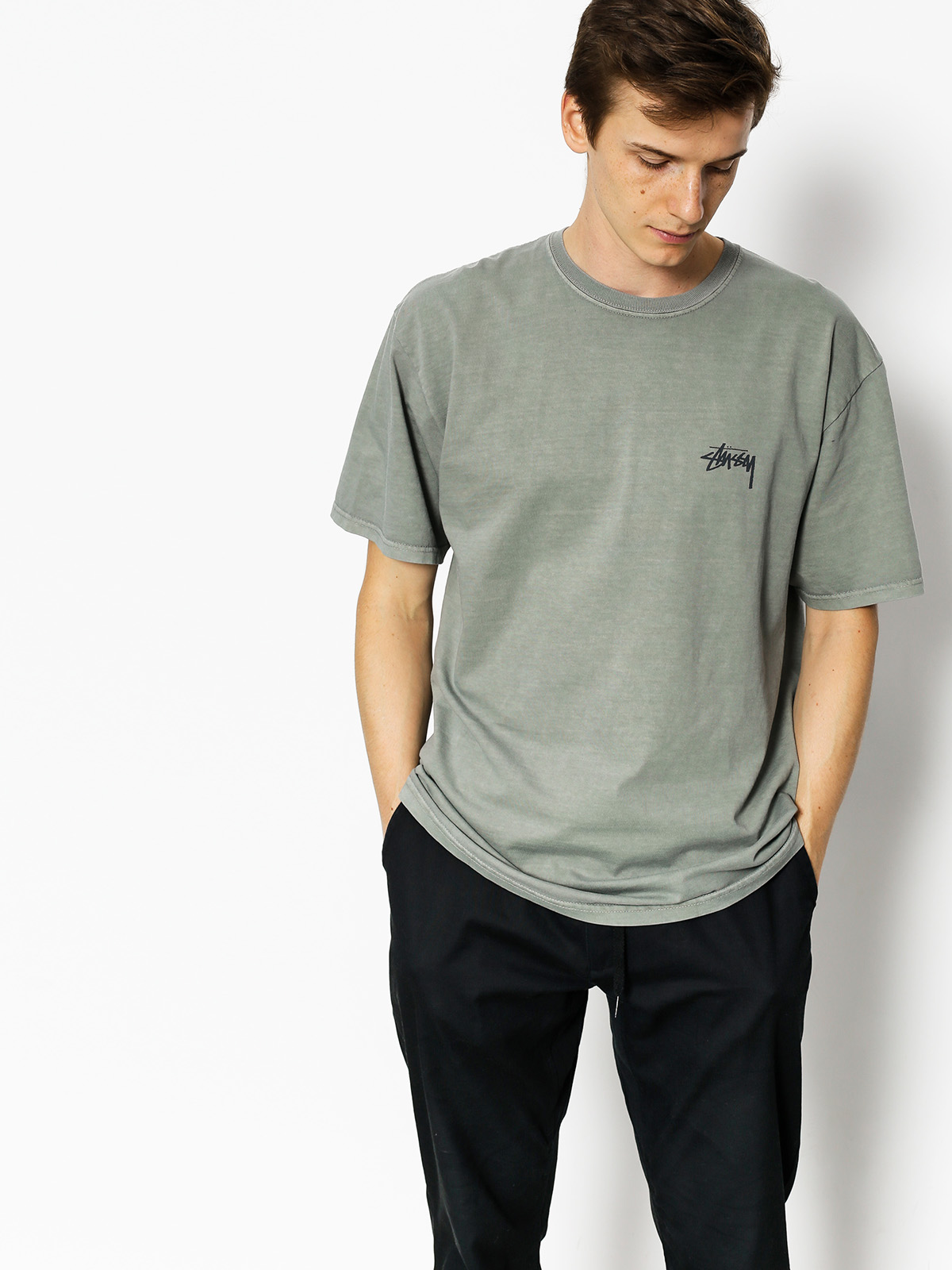 Stussy T-shirt Warrior Pig Dyed - grey (grey)