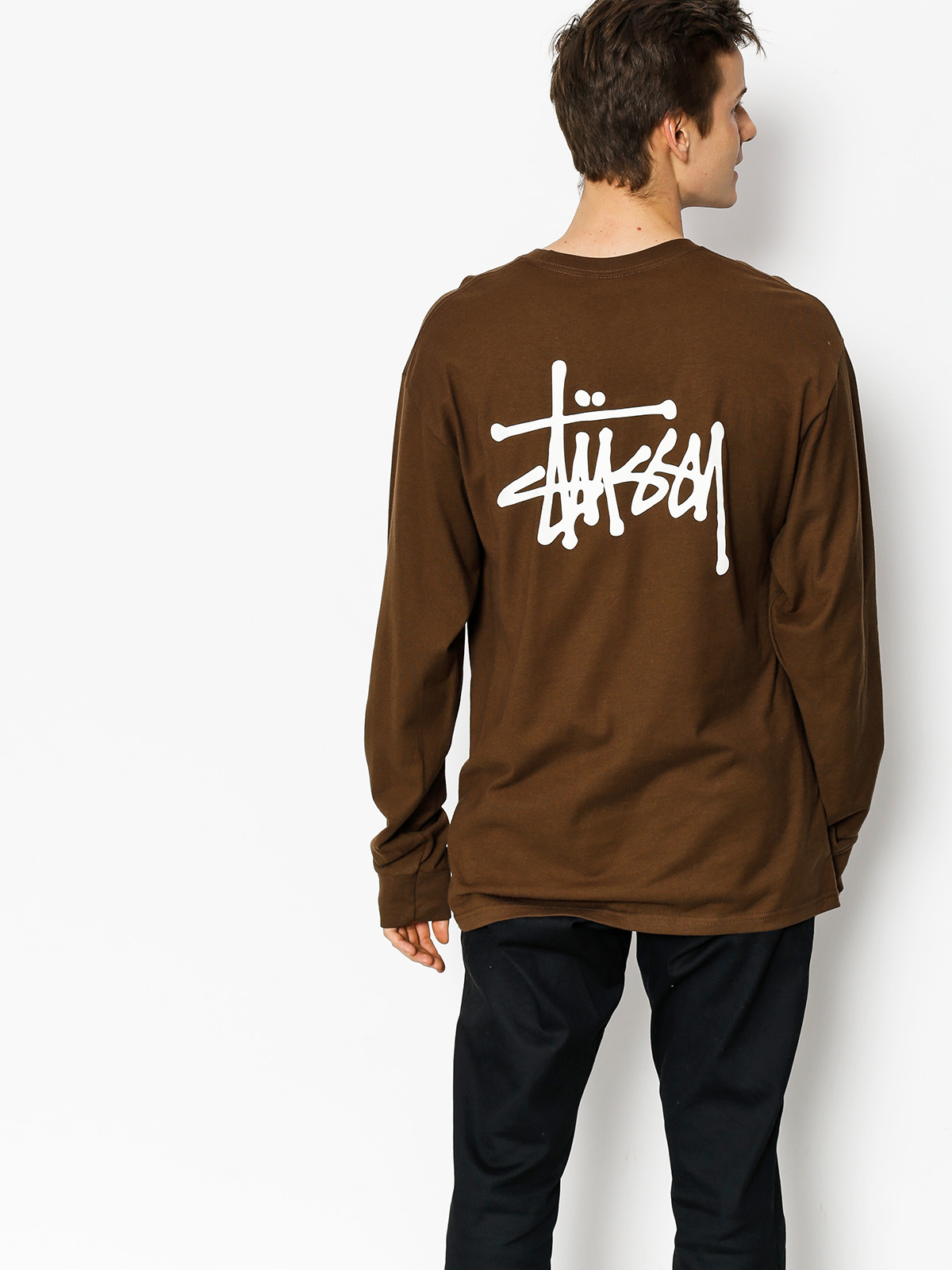 Stussy Longsleeve Basic (chocolate)