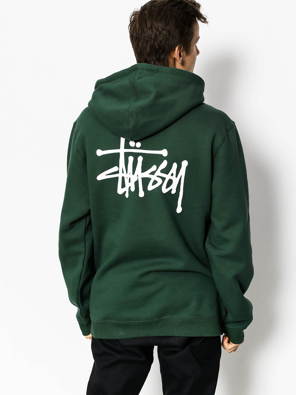 Stussy Hoodie Basic HD - green (dark forest)