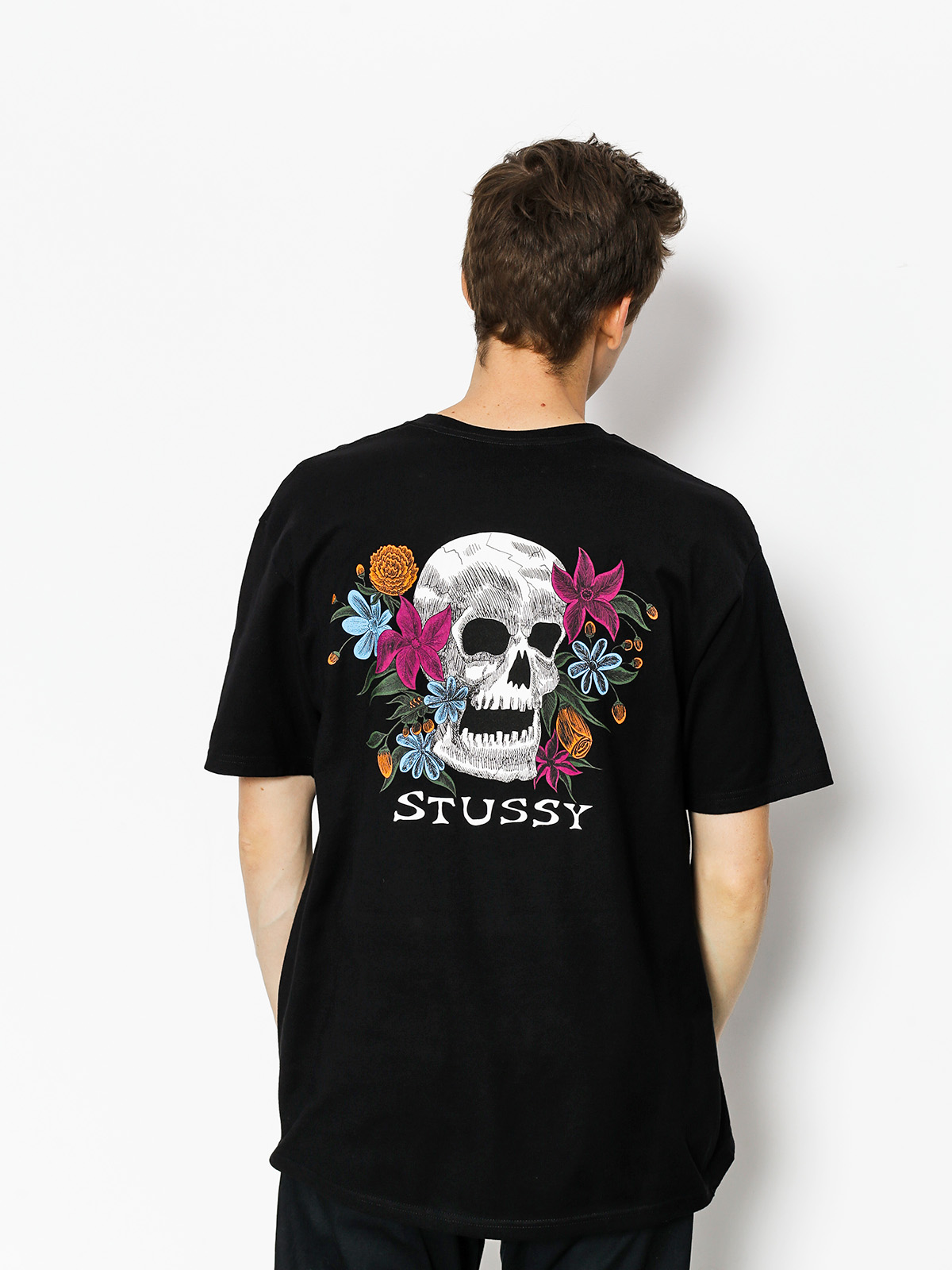T-shirt Stussy Hippie Skull - black (black)