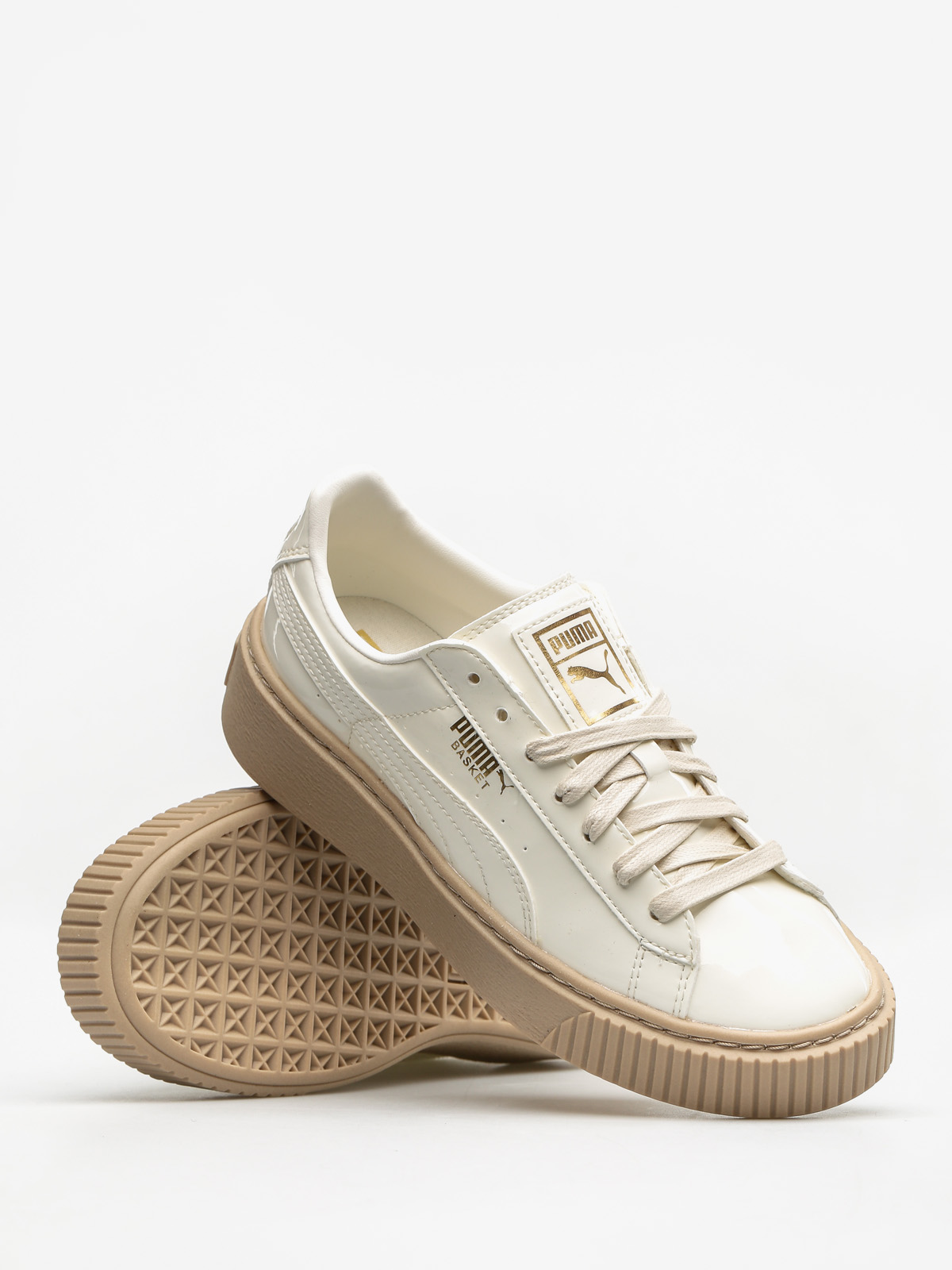 Puma Shoes Basket Platform Patent Wn S Wmn (marshmallow/marshmallow)