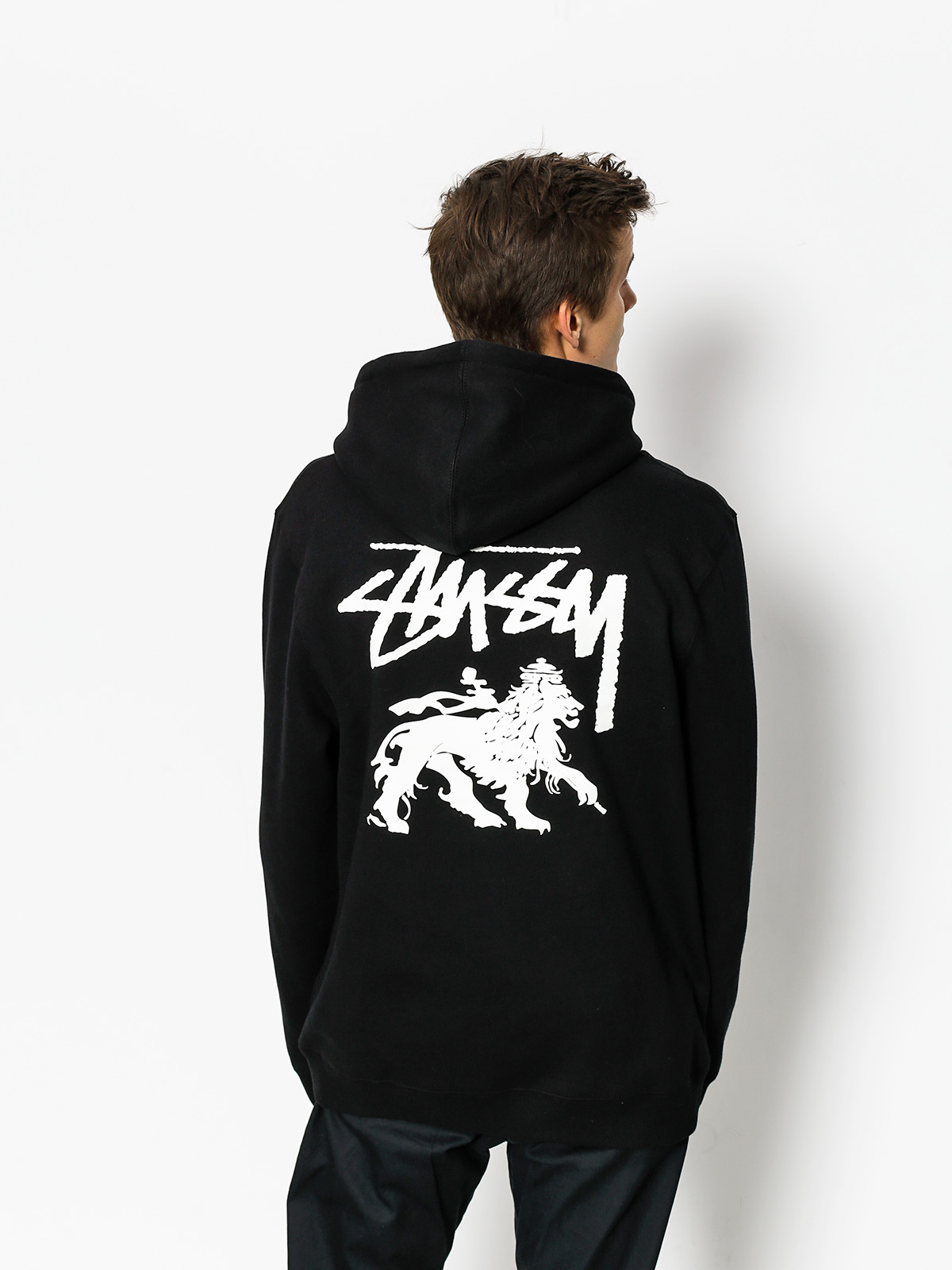 Stussy Hoodie Stock Lion HD (black)