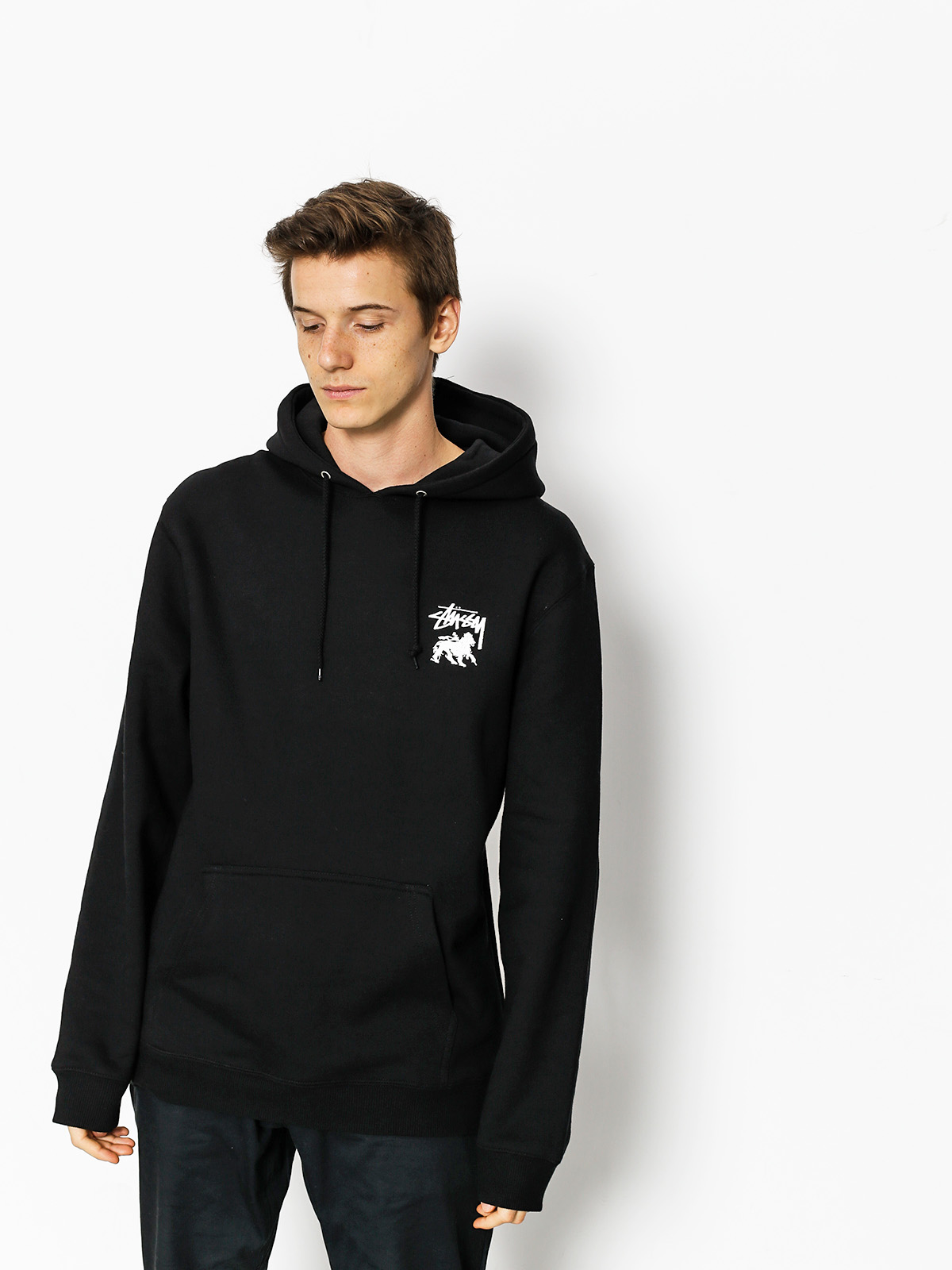 Stussy Hoodie Stock Lion HD (black)