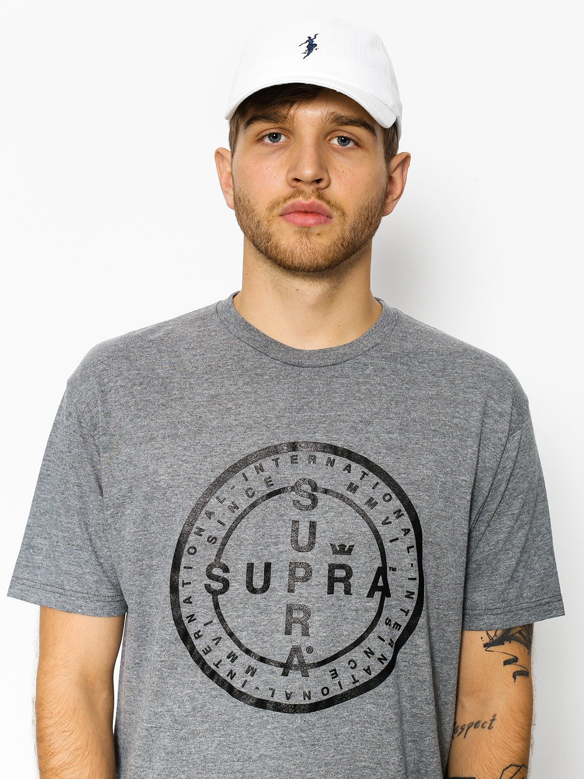 Supra T-shirt Cross Seal (grey heather)