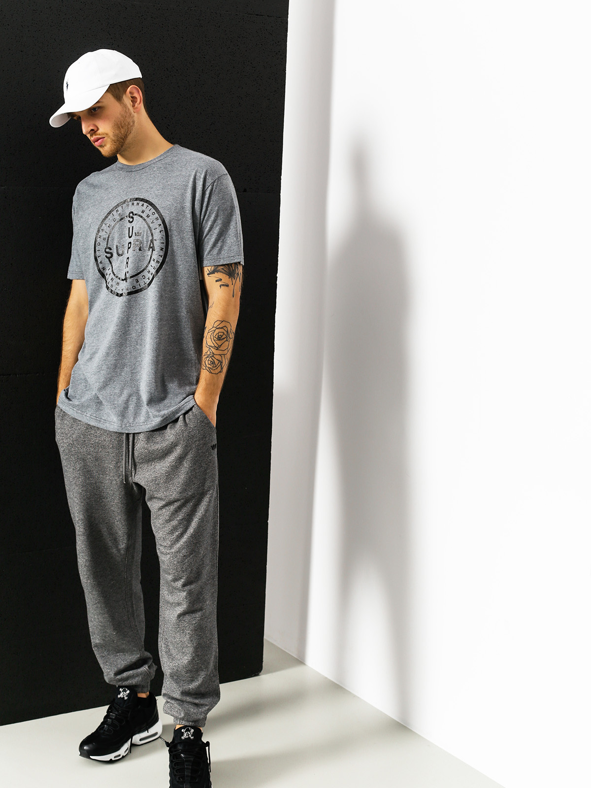 Supra T-shirt Cross Seal (grey heather)