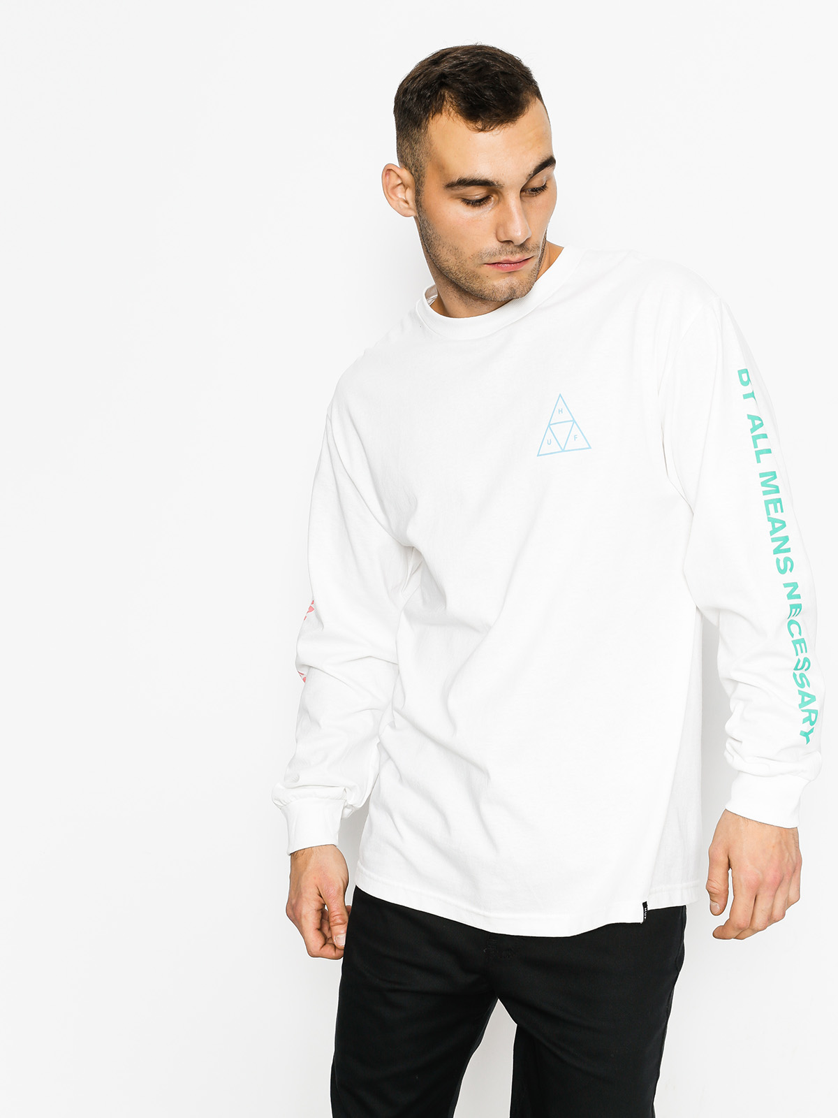 HUF Longsleeve Multi Triple Triangle (white)