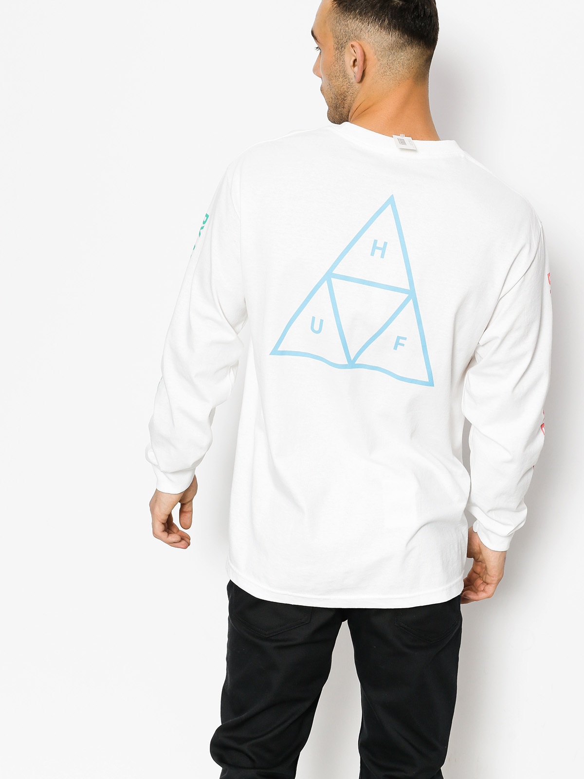 HUF Longsleeve Multi Triple Triangle (white)