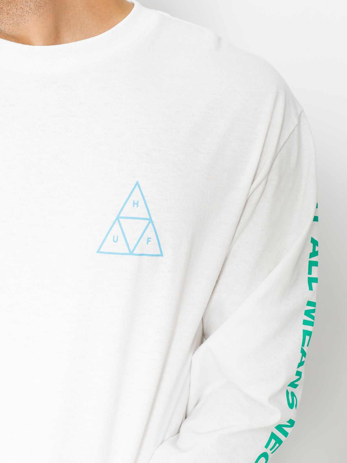 HUF Longsleeve Multi Triple Triangle (white)