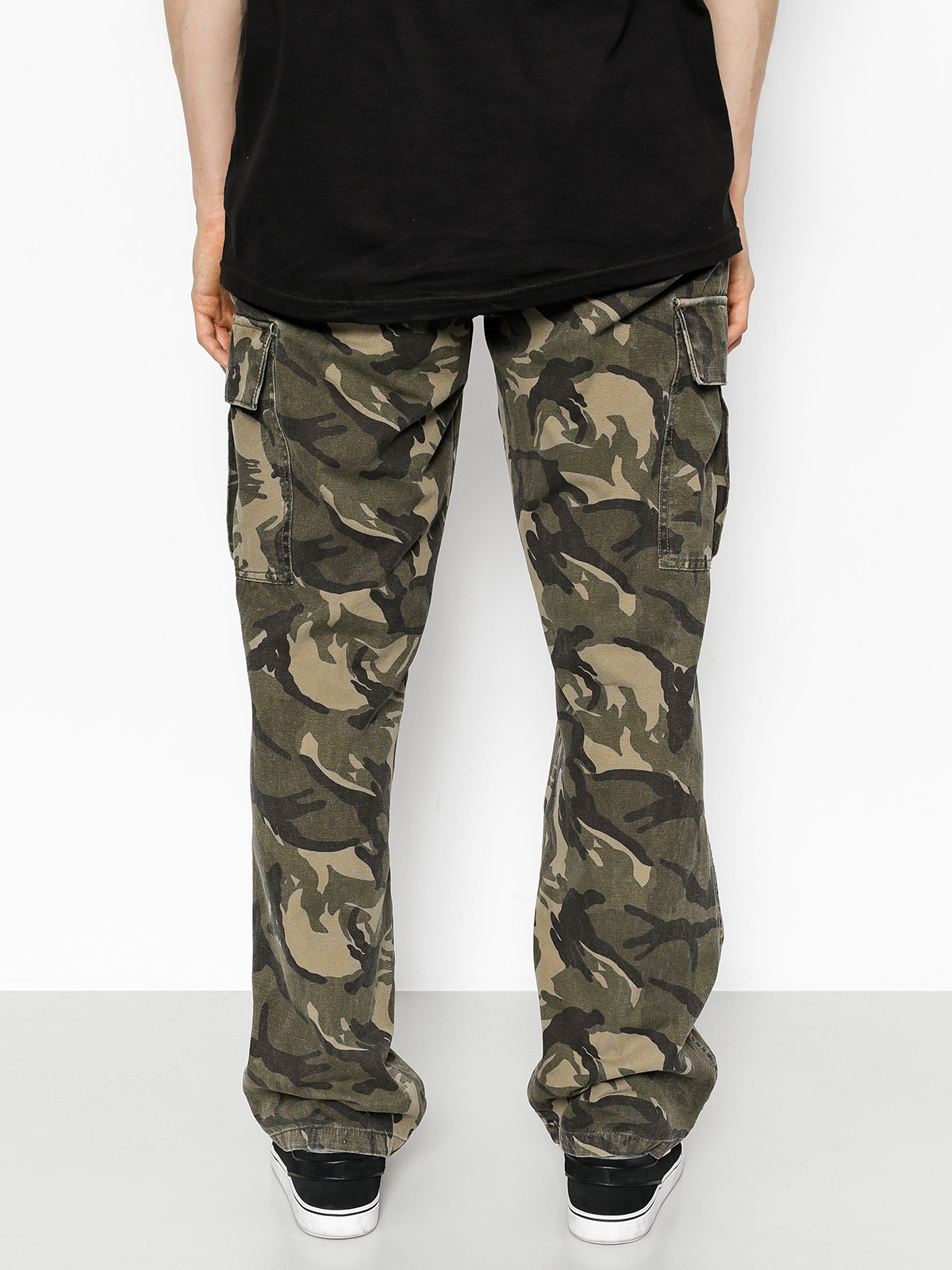 Camo cuffed cargo pants Clearance