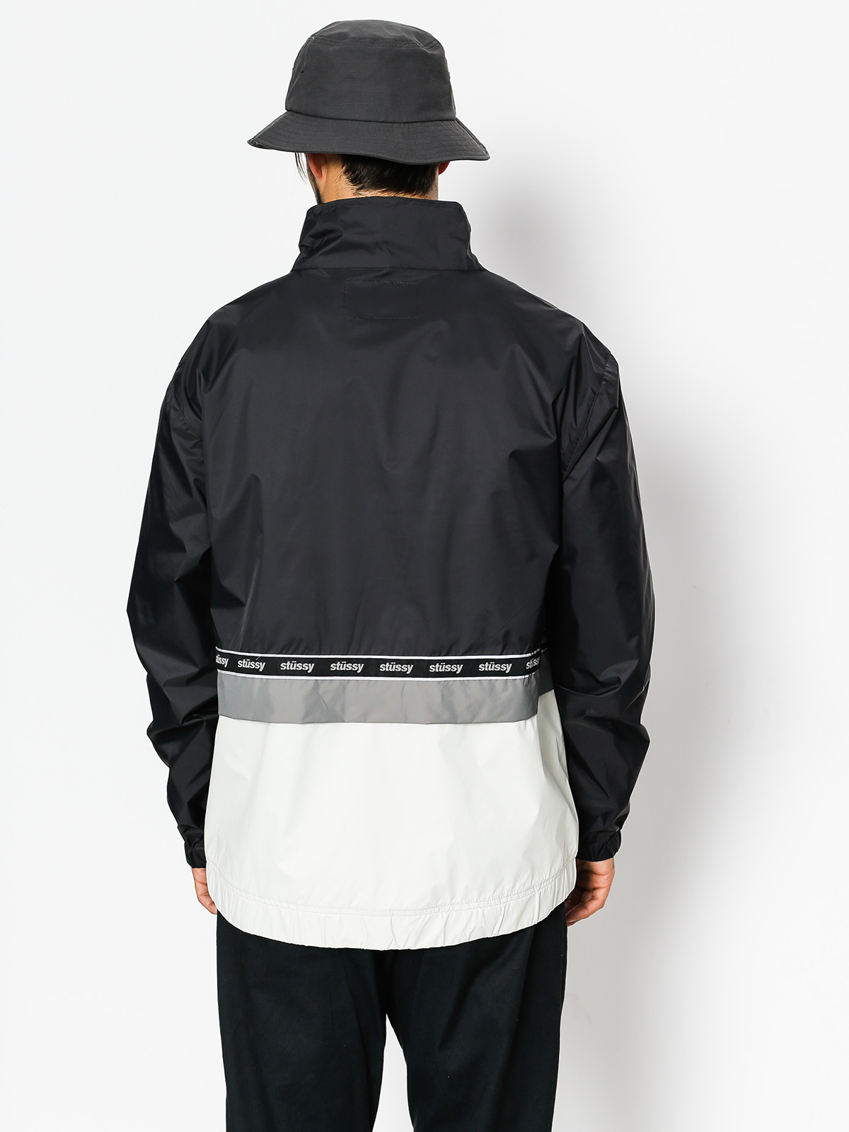 Stussy Jacket Nylon Warm Up Jacket - black (black)