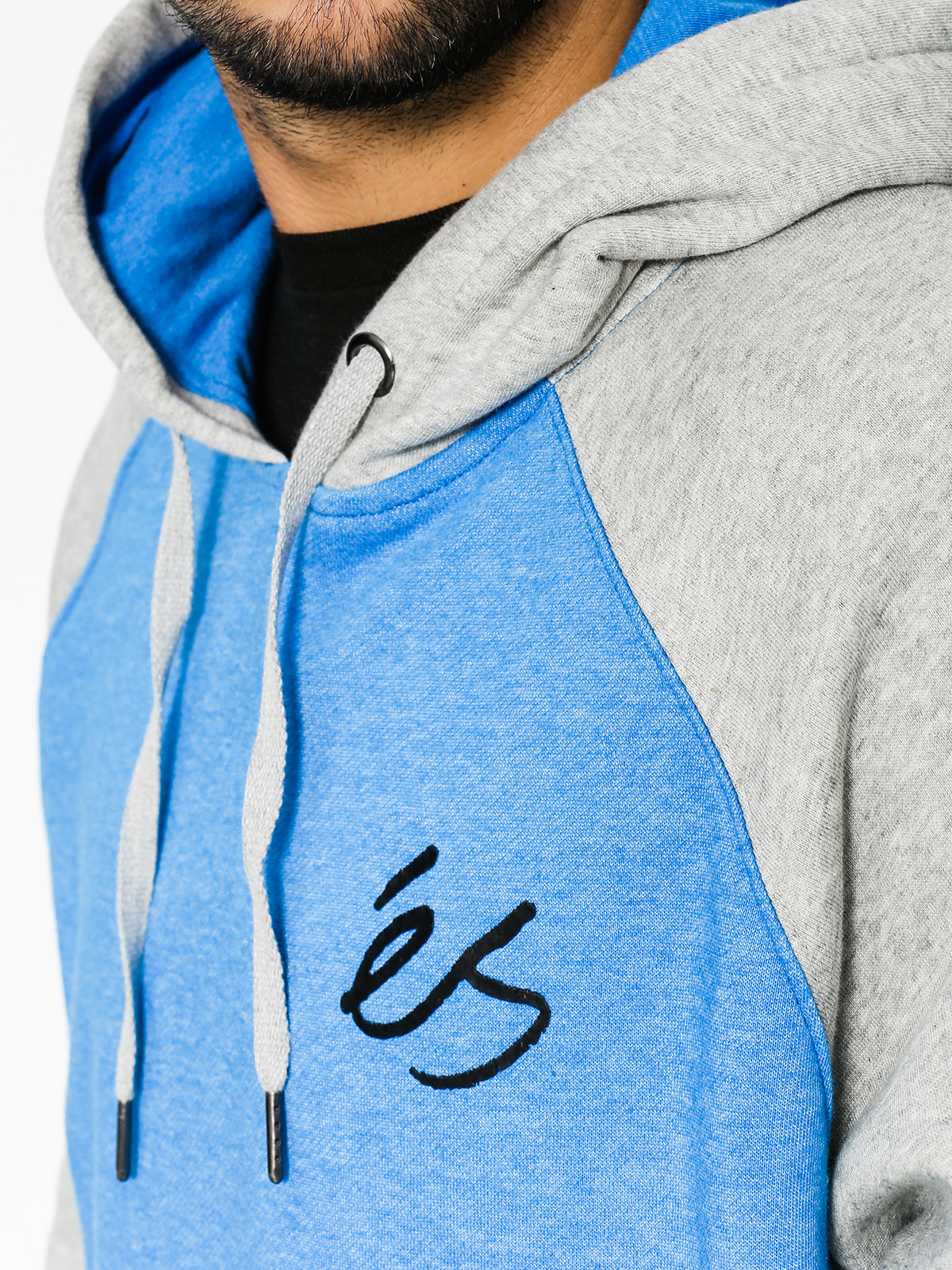 Es Hoodie Script HD (blue/heather)
