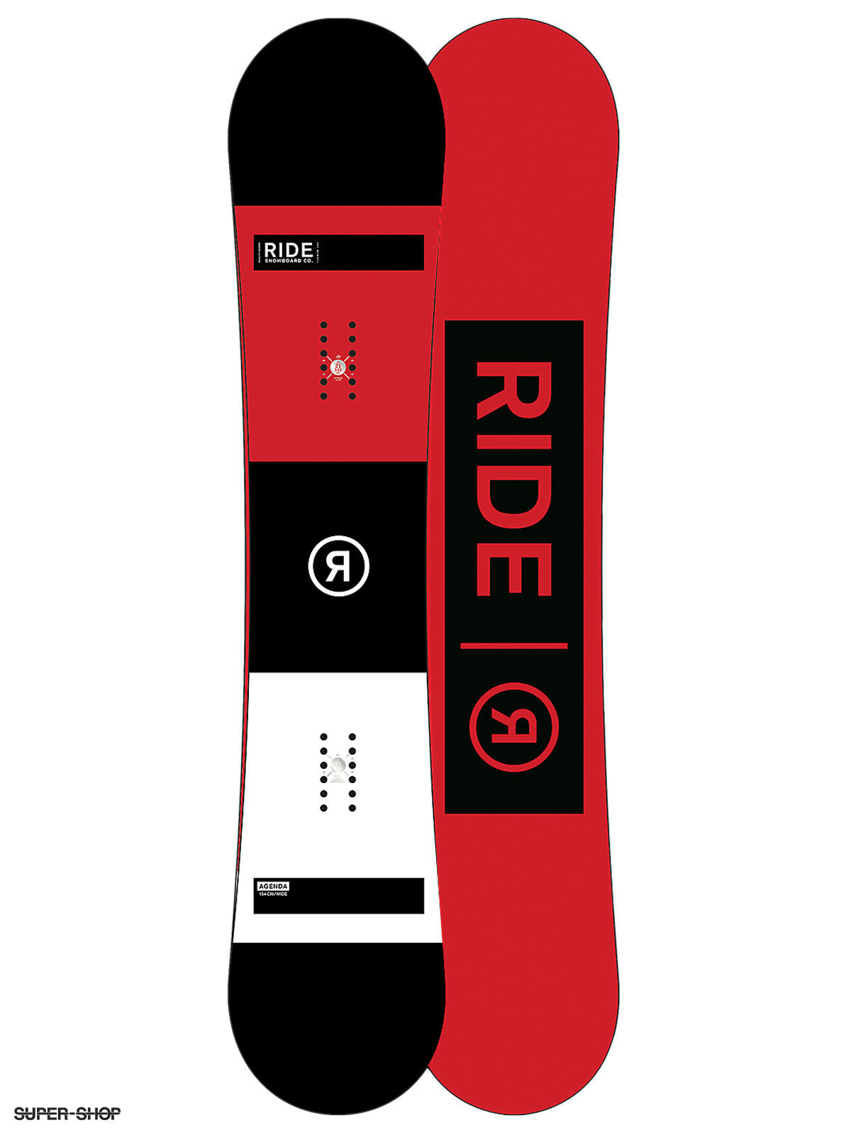 red ride snowboard