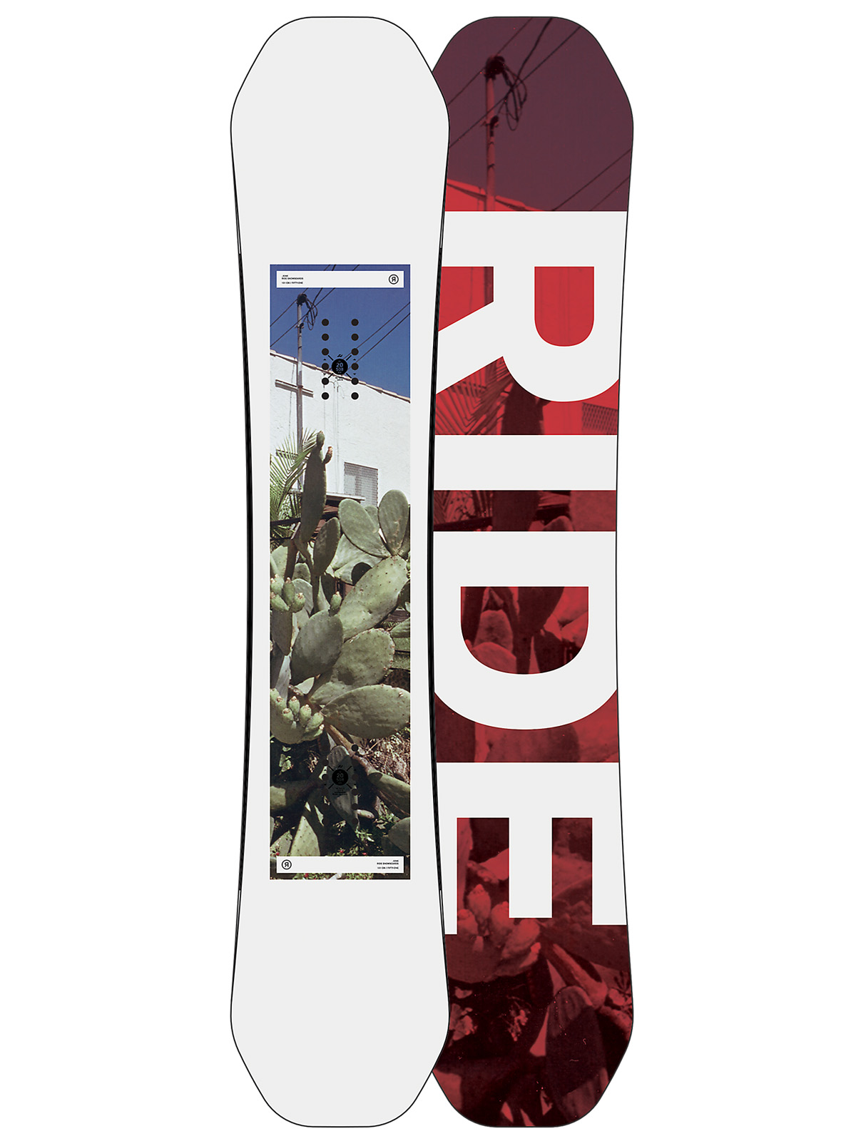 Mens Ride Snowboard Kink Cactus (blood red/white)