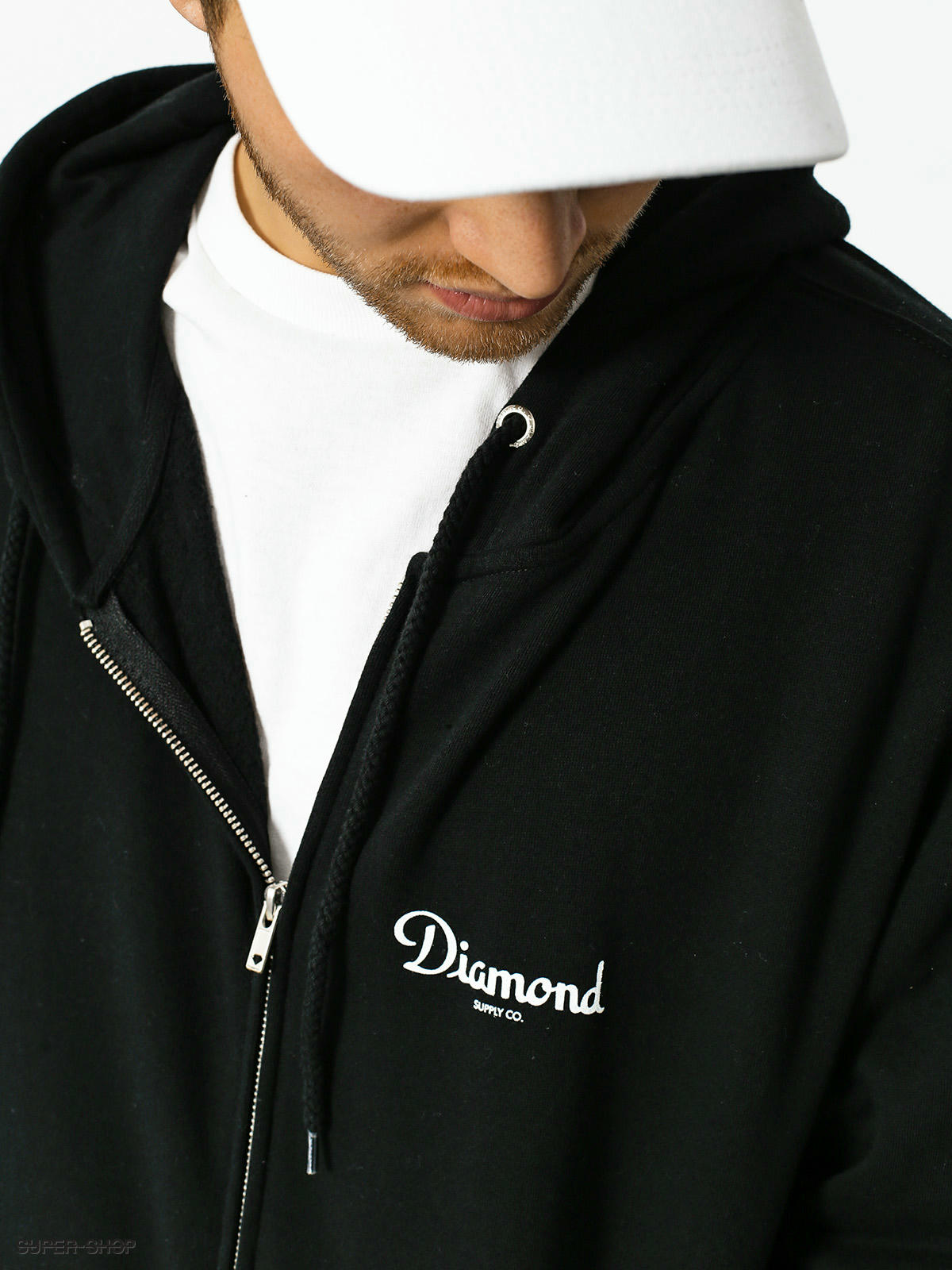 diamond supply zip up hoodie