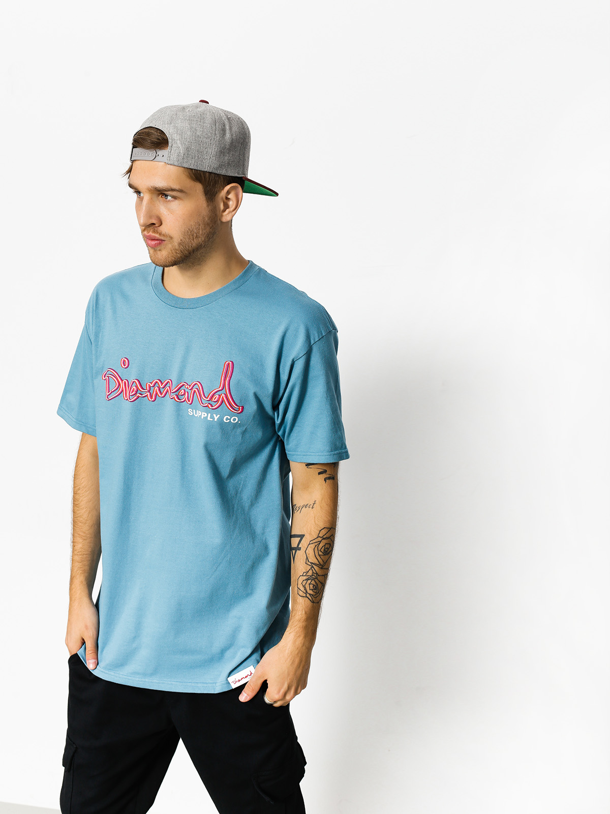 Diamond Supply Co. T-shirt Neon Og Script (slate)