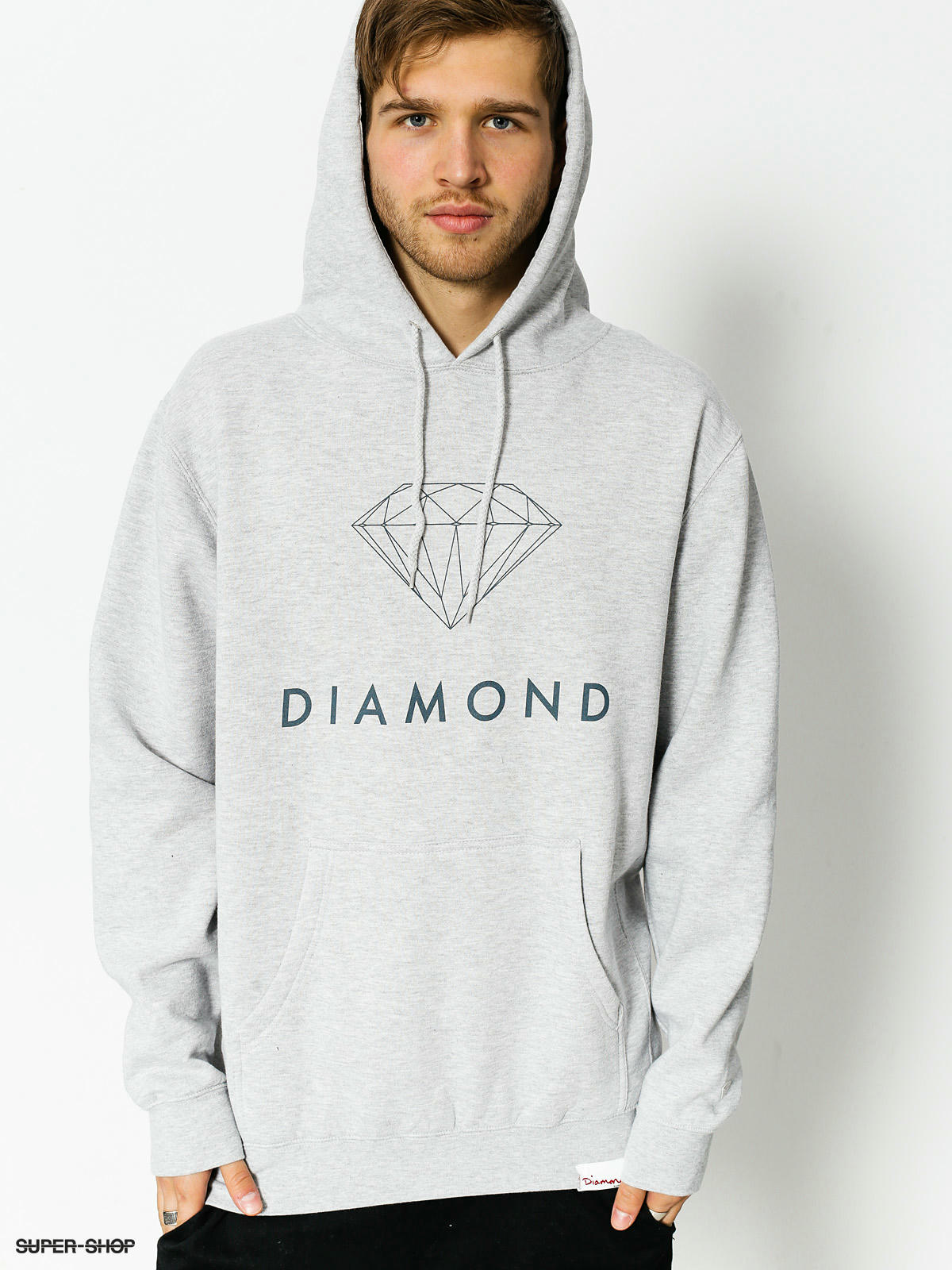 diamond supply co grey hoodie