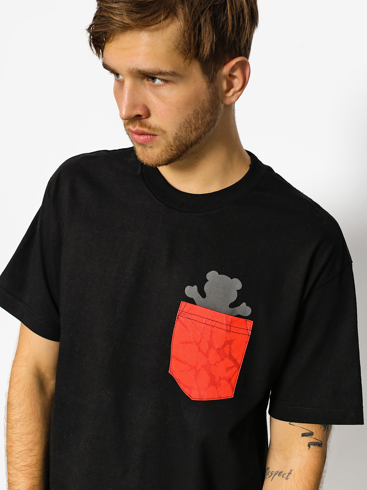 Grizzly Griptape T-shirt Cement Pocket (black)