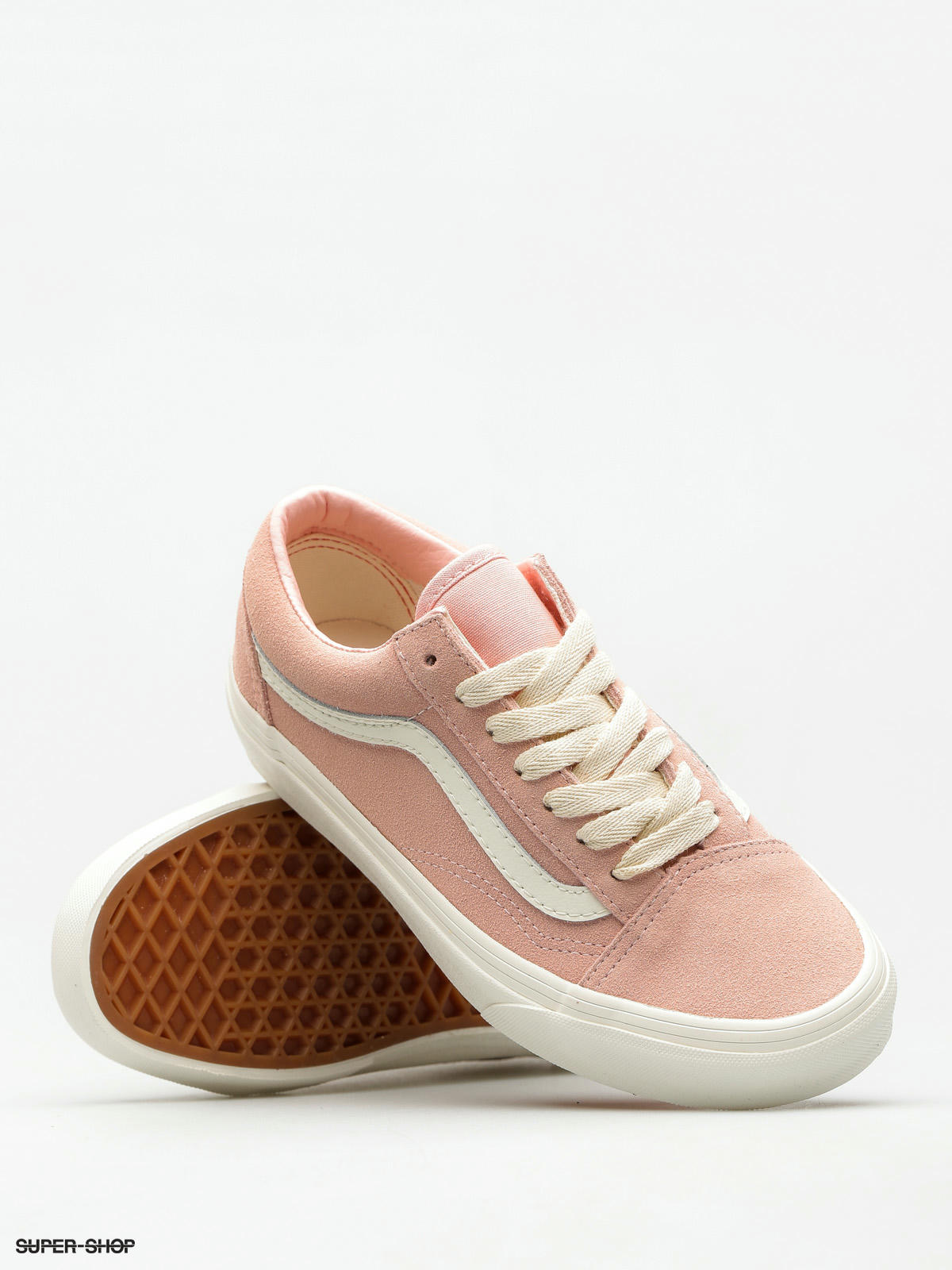 Vans old skool on sale herringbone lace pink