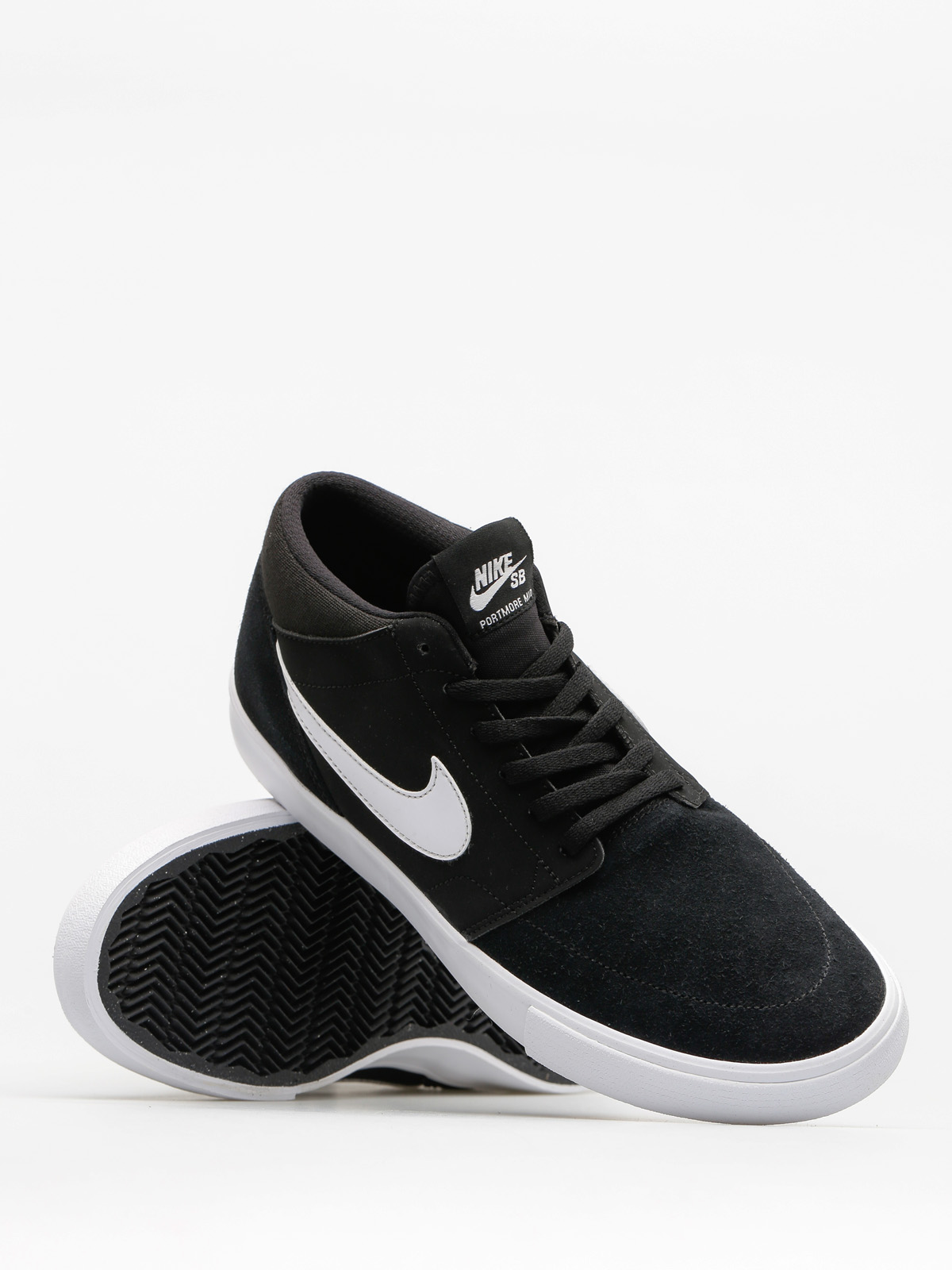 Nike SB Shoes Solarsoft Portmore II Mid (black/white)