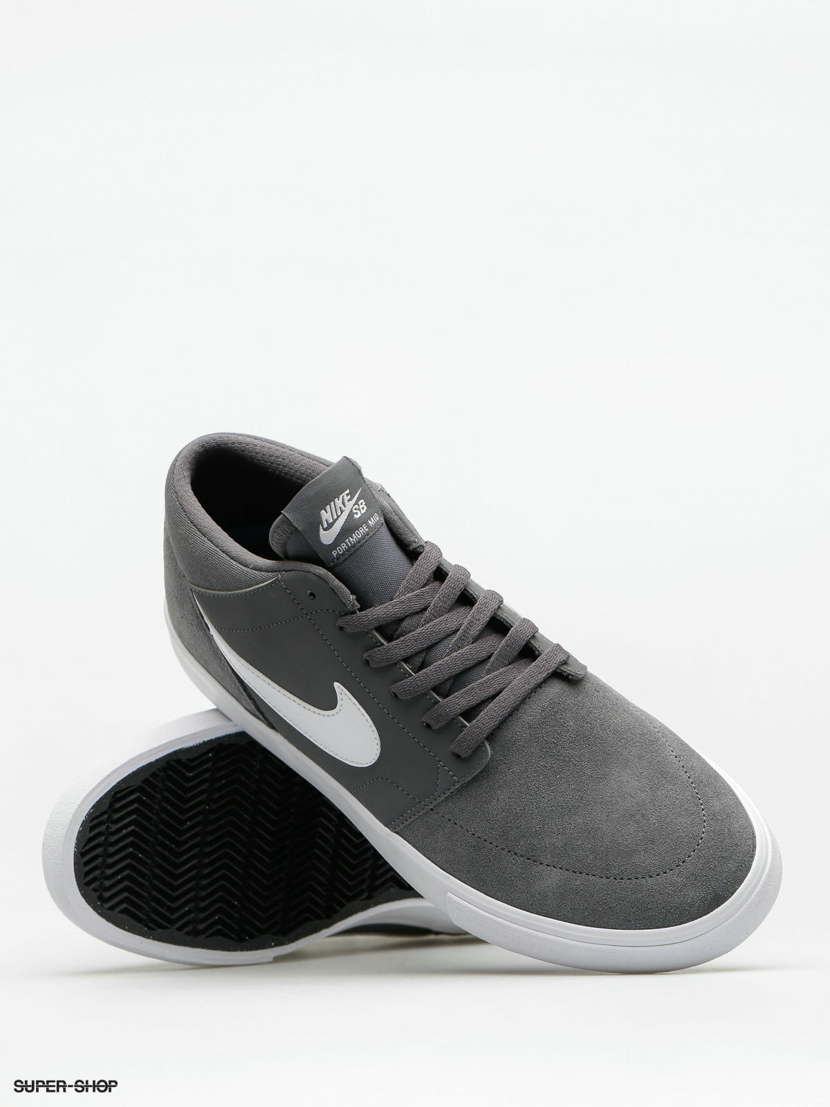 maat Fabel verdrievoudigen Nike SB Shoes Sb Solarsoft Portmore II Mid (dark grey/white)