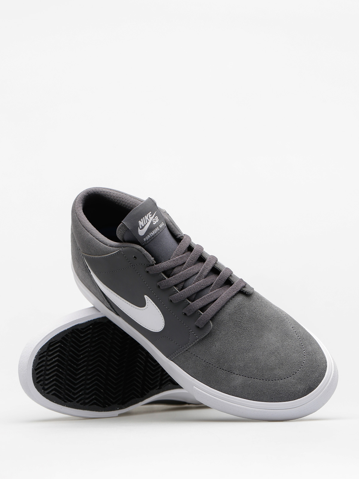 Nike SB Shoes Sb Solarsoft Portmore II Mid (dark grey/white)