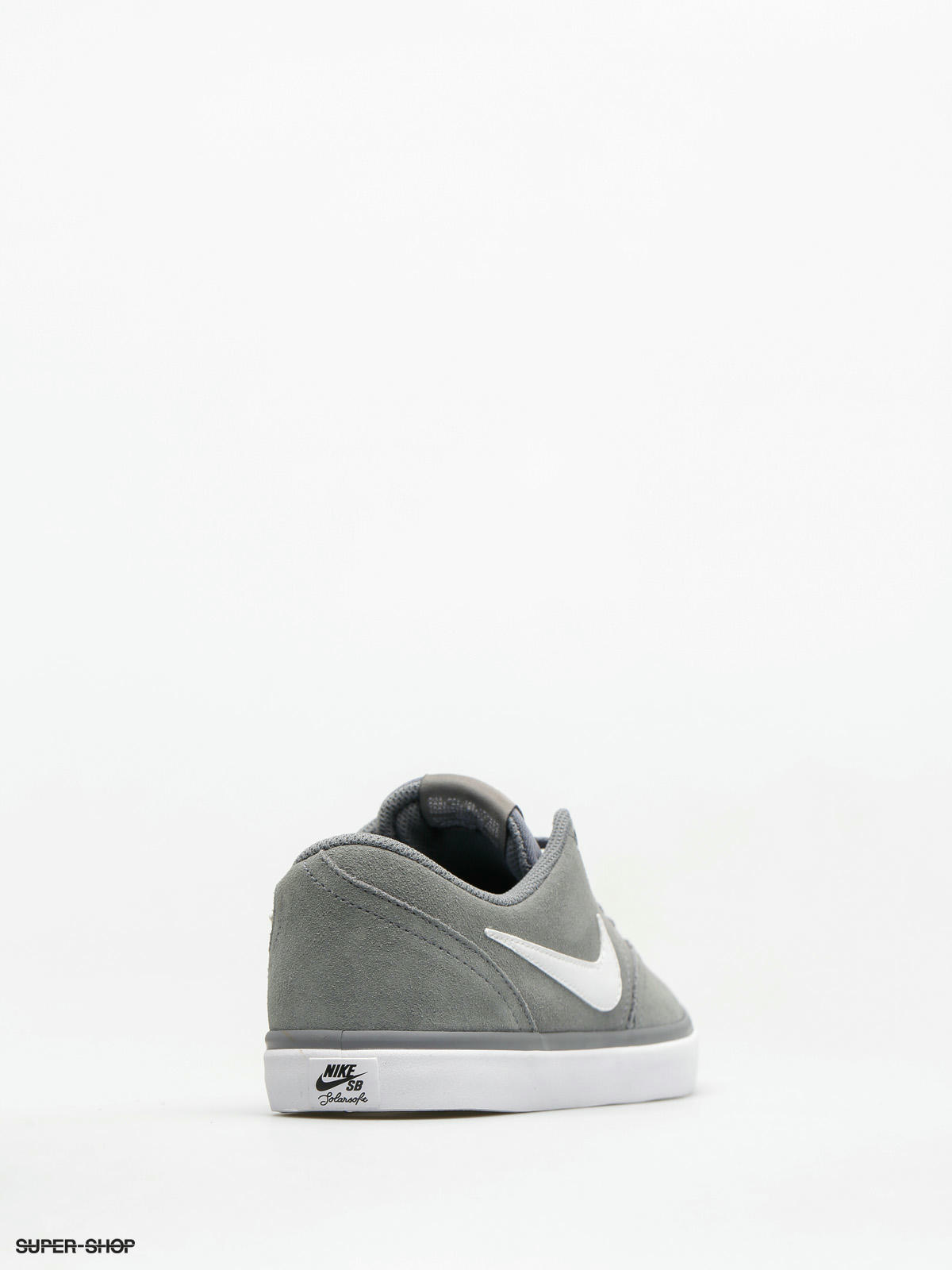 nike sb light grey check solar trainers