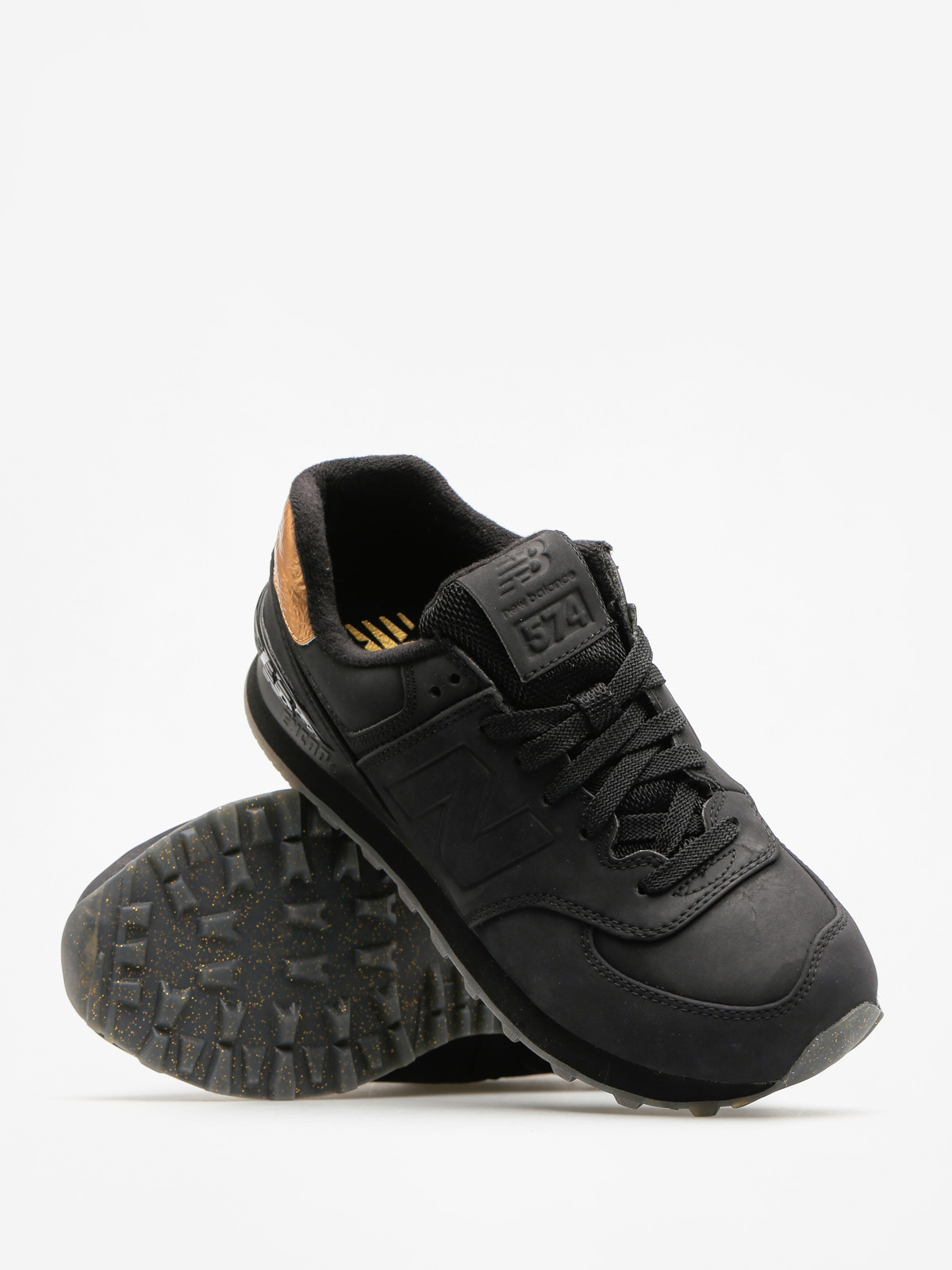 New Balance Shoes 574 Wmn (black/gold)