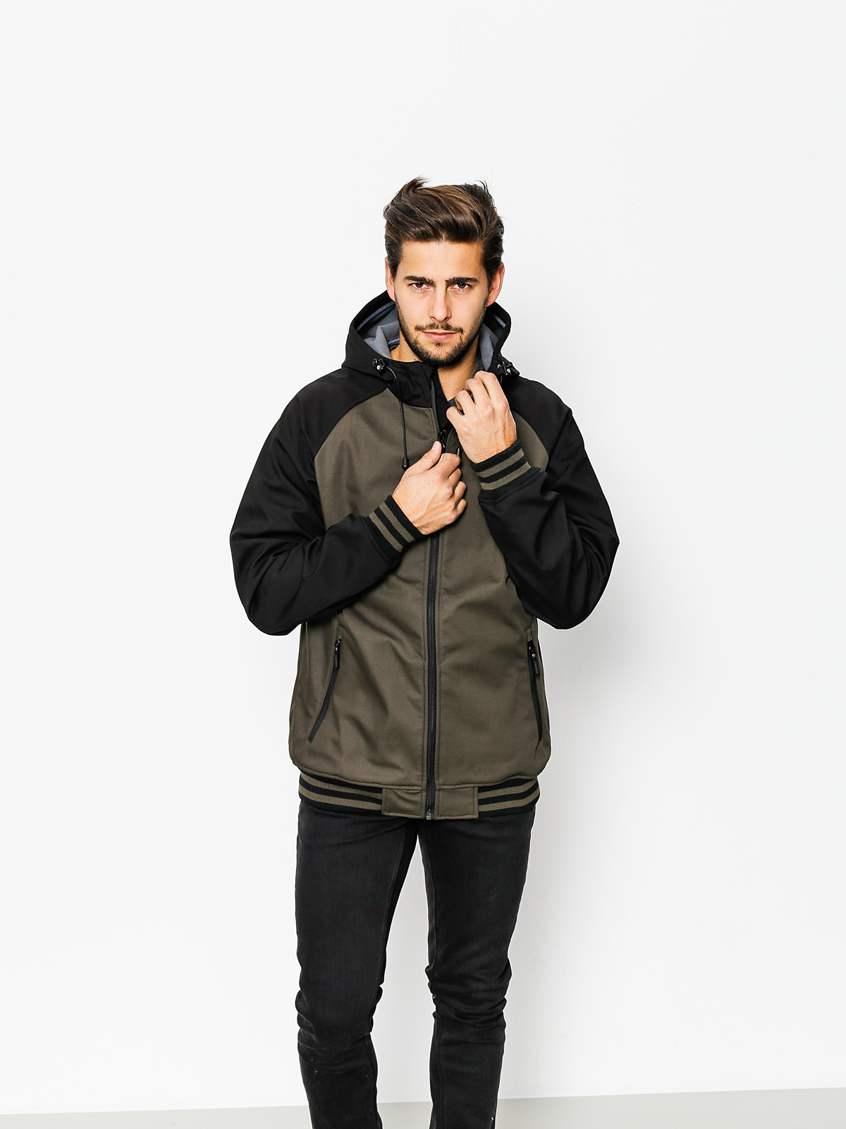 Iriedaily Jacke Fusion College (black olive)