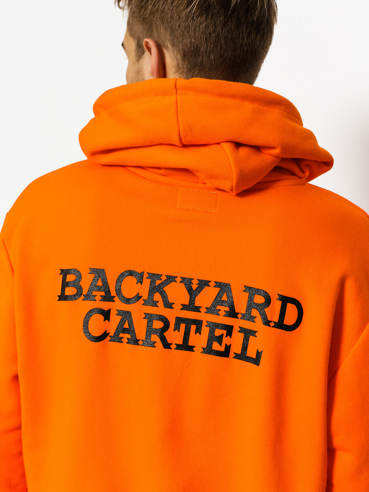 Backyard Cartel Hoodie Back Label HD (claret)