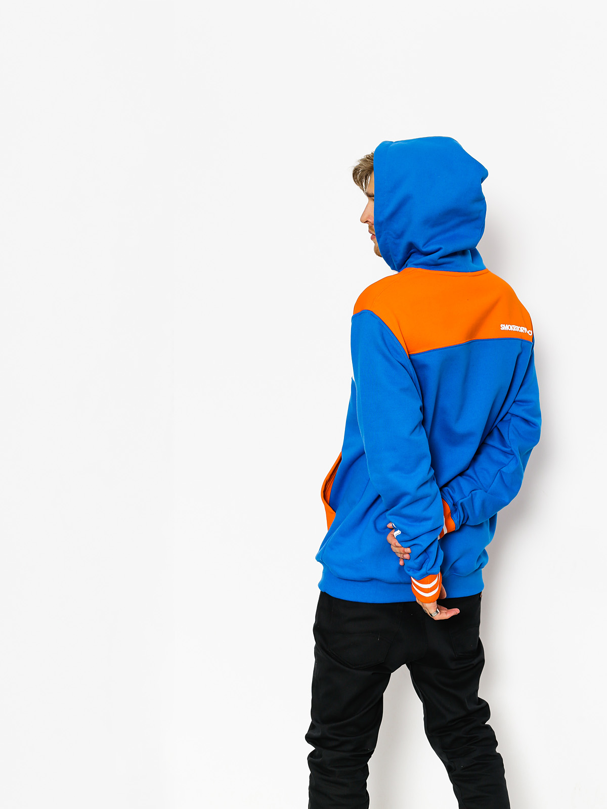 Orange hot sale blue hoodie