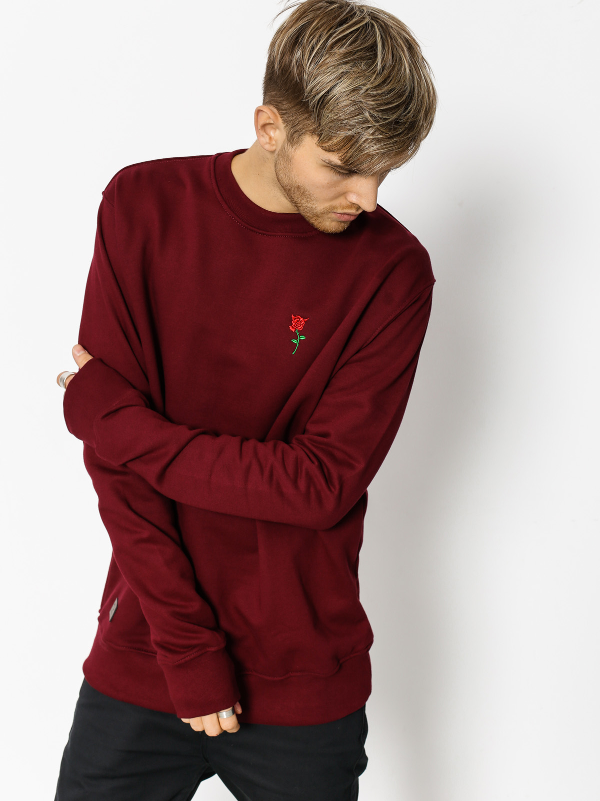 Nervous Sweatshirt Rose Icon (maroon)