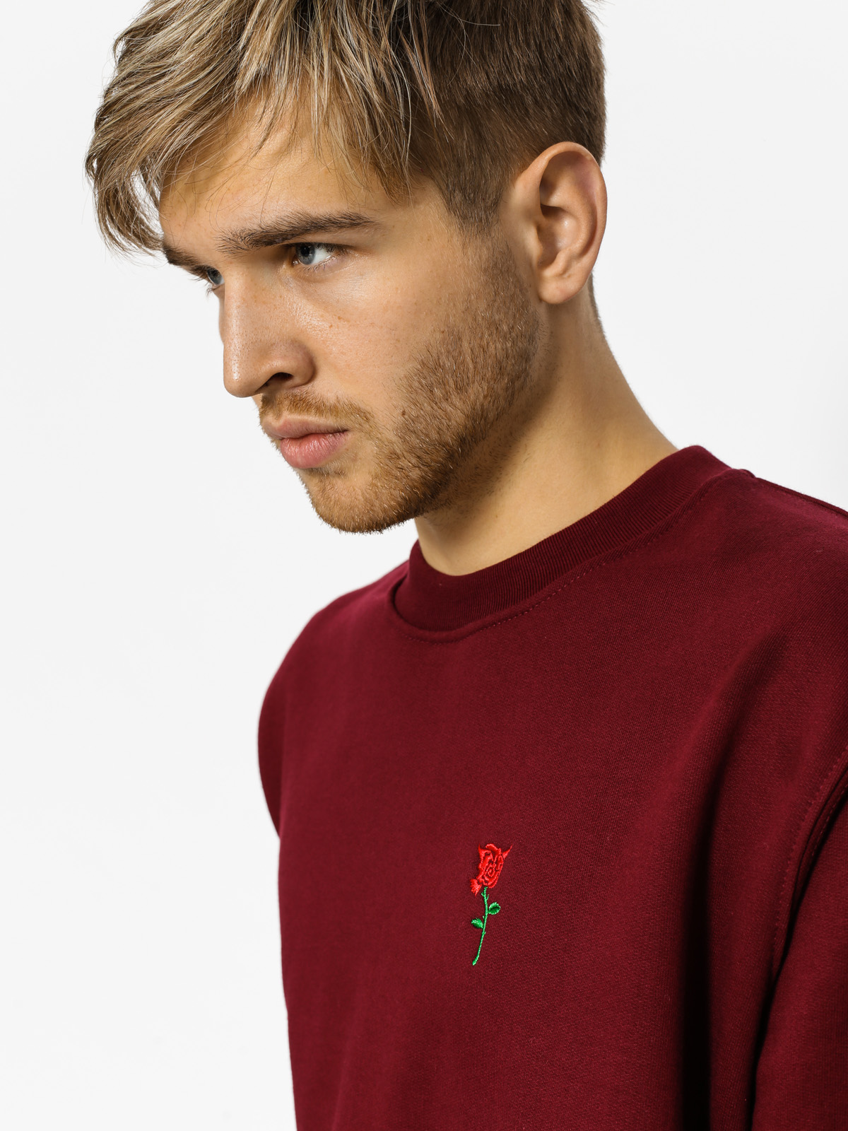 Nervous Sweatshirt Rose Icon (maroon)