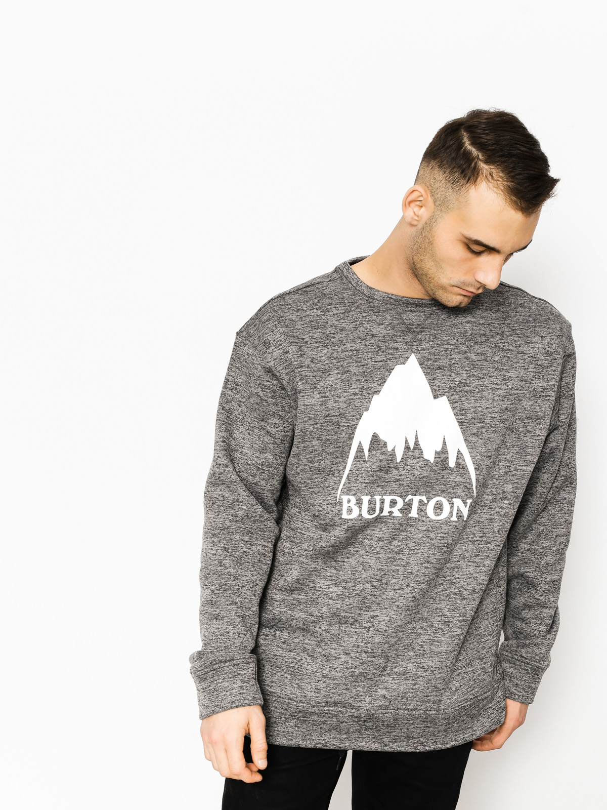 Mens Burton Sweatshirt Oak Crew (true black heather)