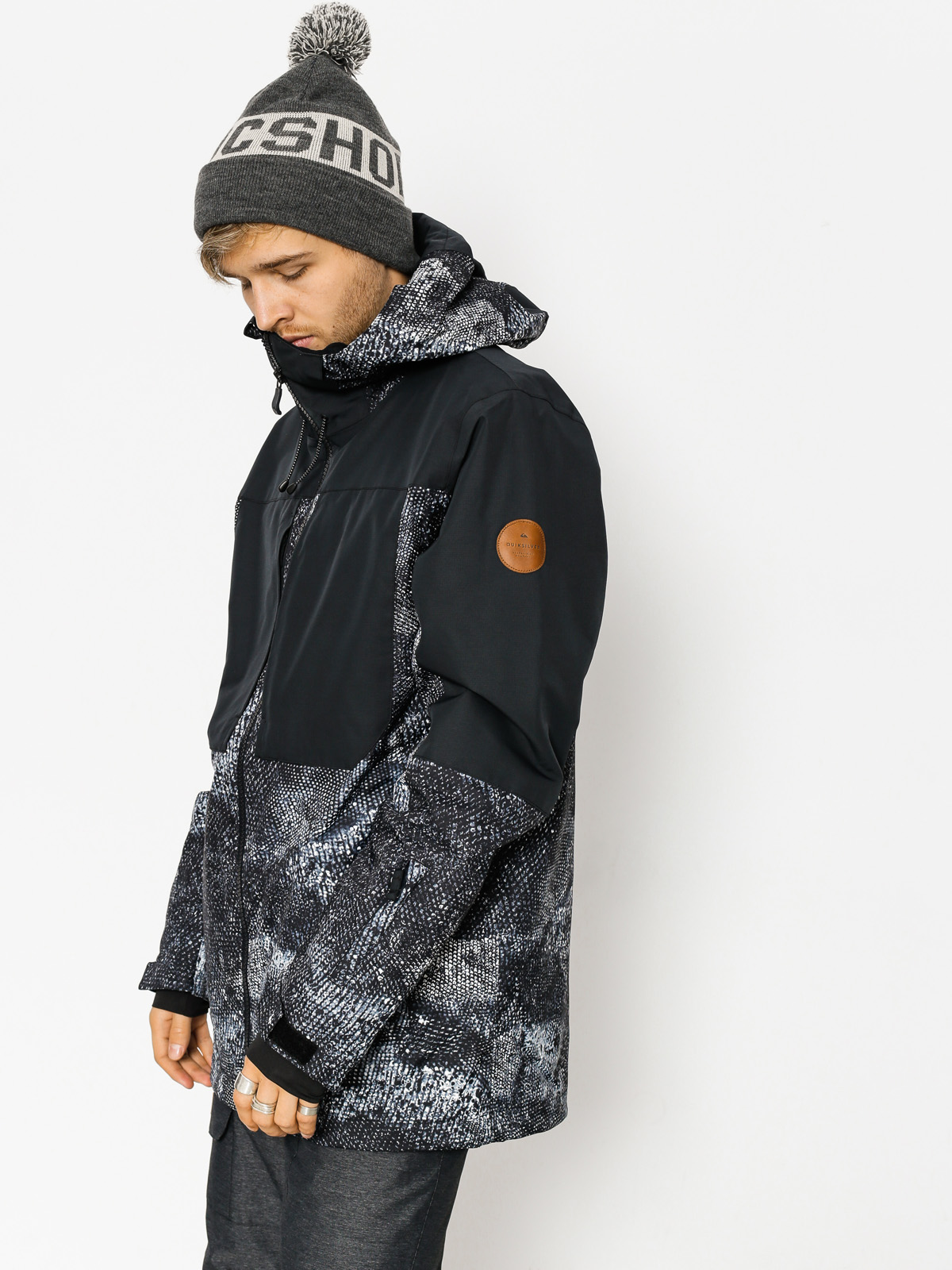 Herren Quiksilver Snowboardjacke Tr Ambition (marine iguana bw)