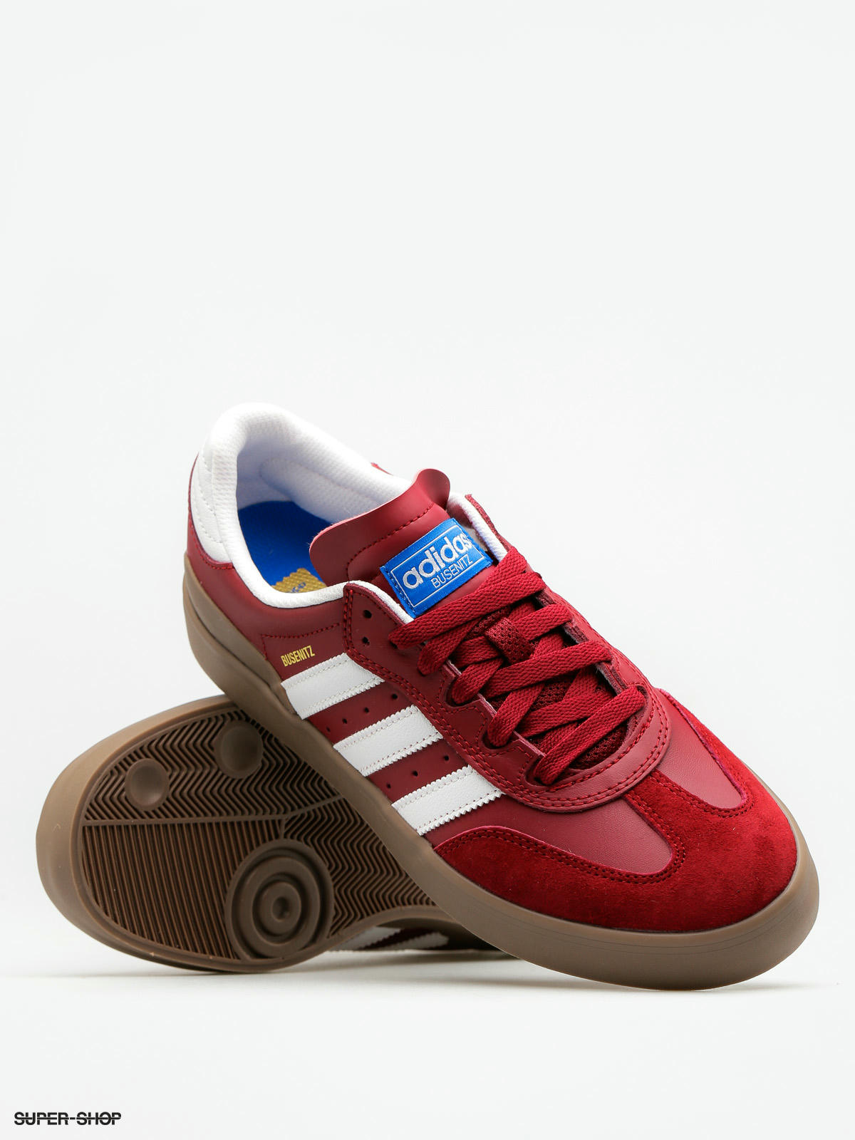 adidas busenitz vulc samba rx white & burgundy shoes