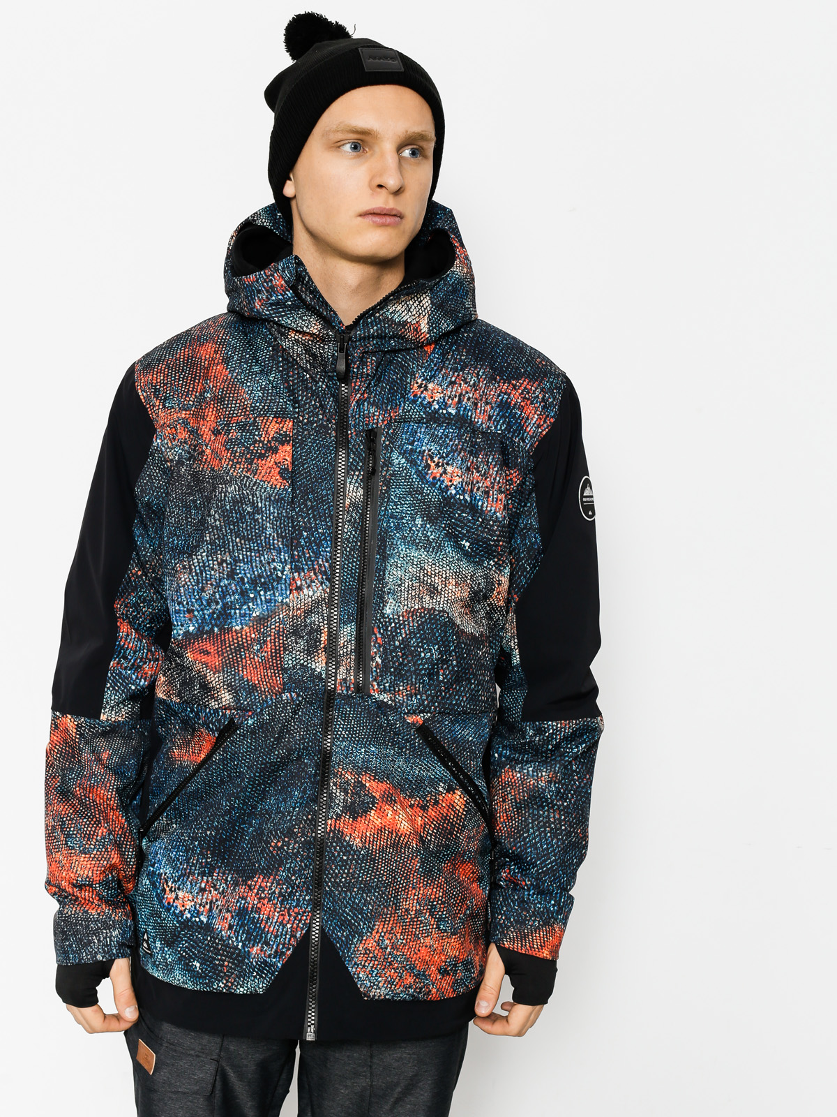 Mens Quiksilver Snowboard jacket Travis Rice Stretch (marine iguana real)