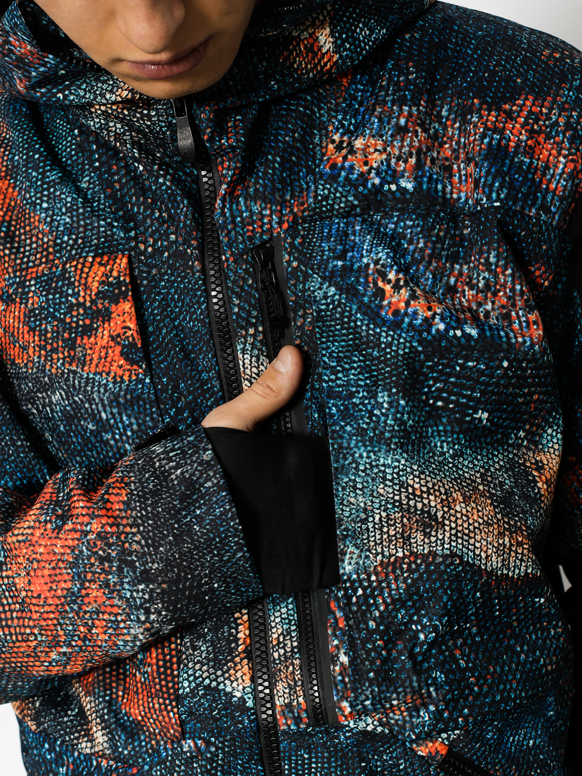 Mens Quiksilver Snowboard jacket Travis Rice Stretch (marine iguana real)