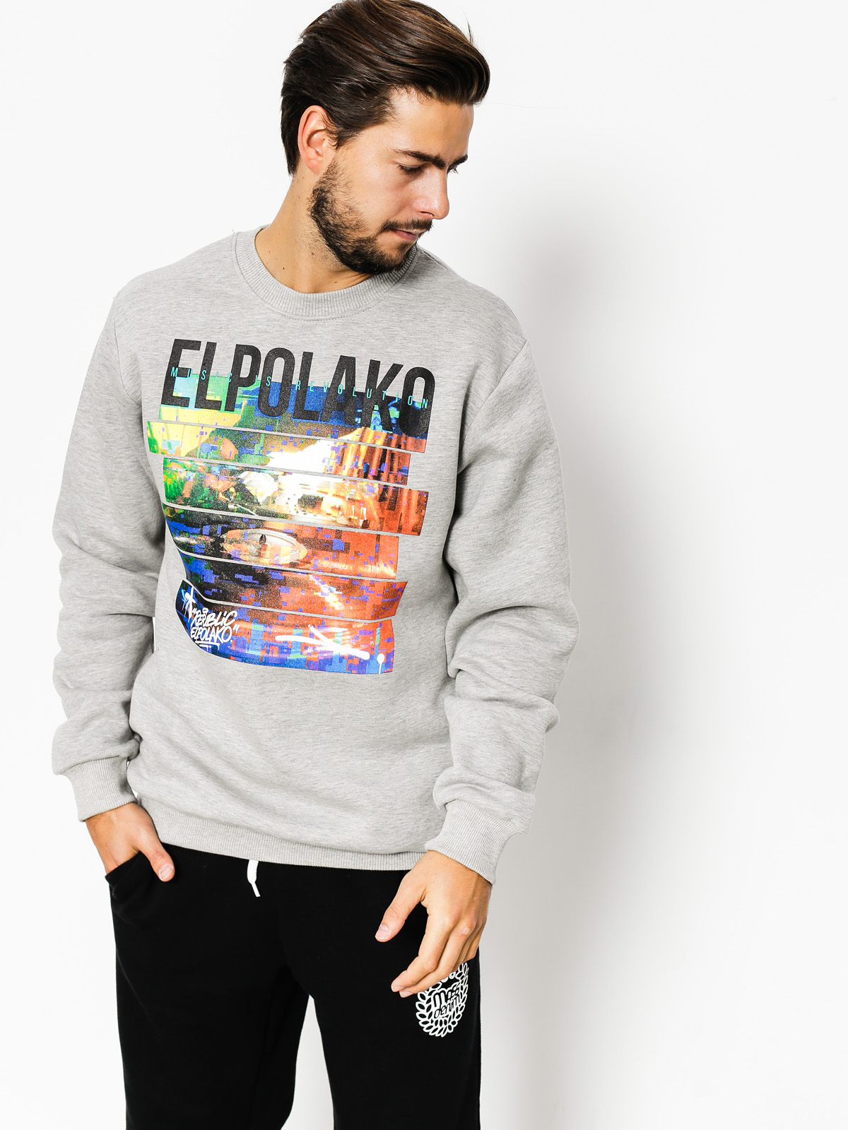 El Polako Sweatshirt Gramofon (grey heather)