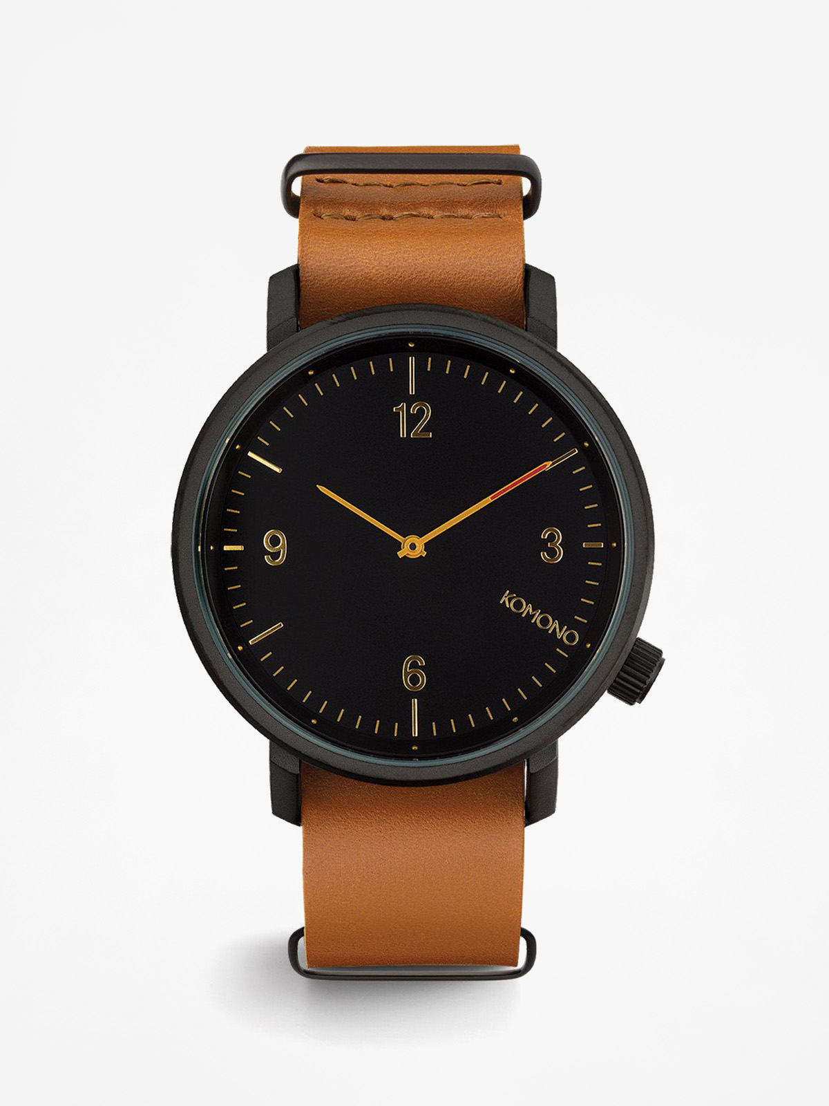 Komono Watch Magnus II black (black cognac)