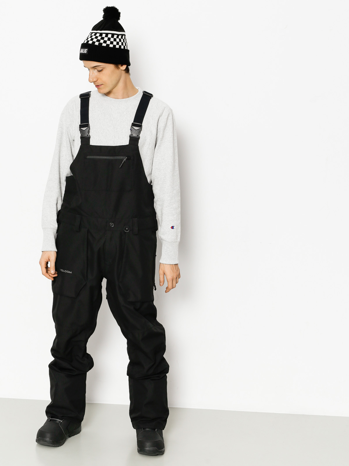 Mens Volcom Snowboard pants Roan Bib Overall (blk)
