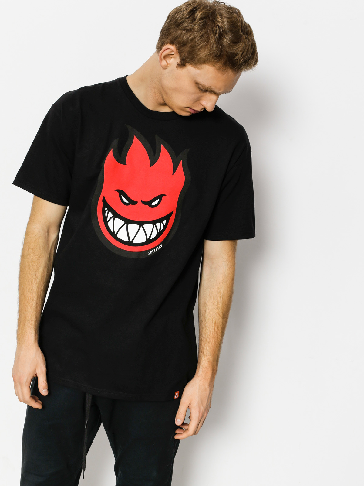 Spitfire T-Shirt Big Head Fill (black/red)