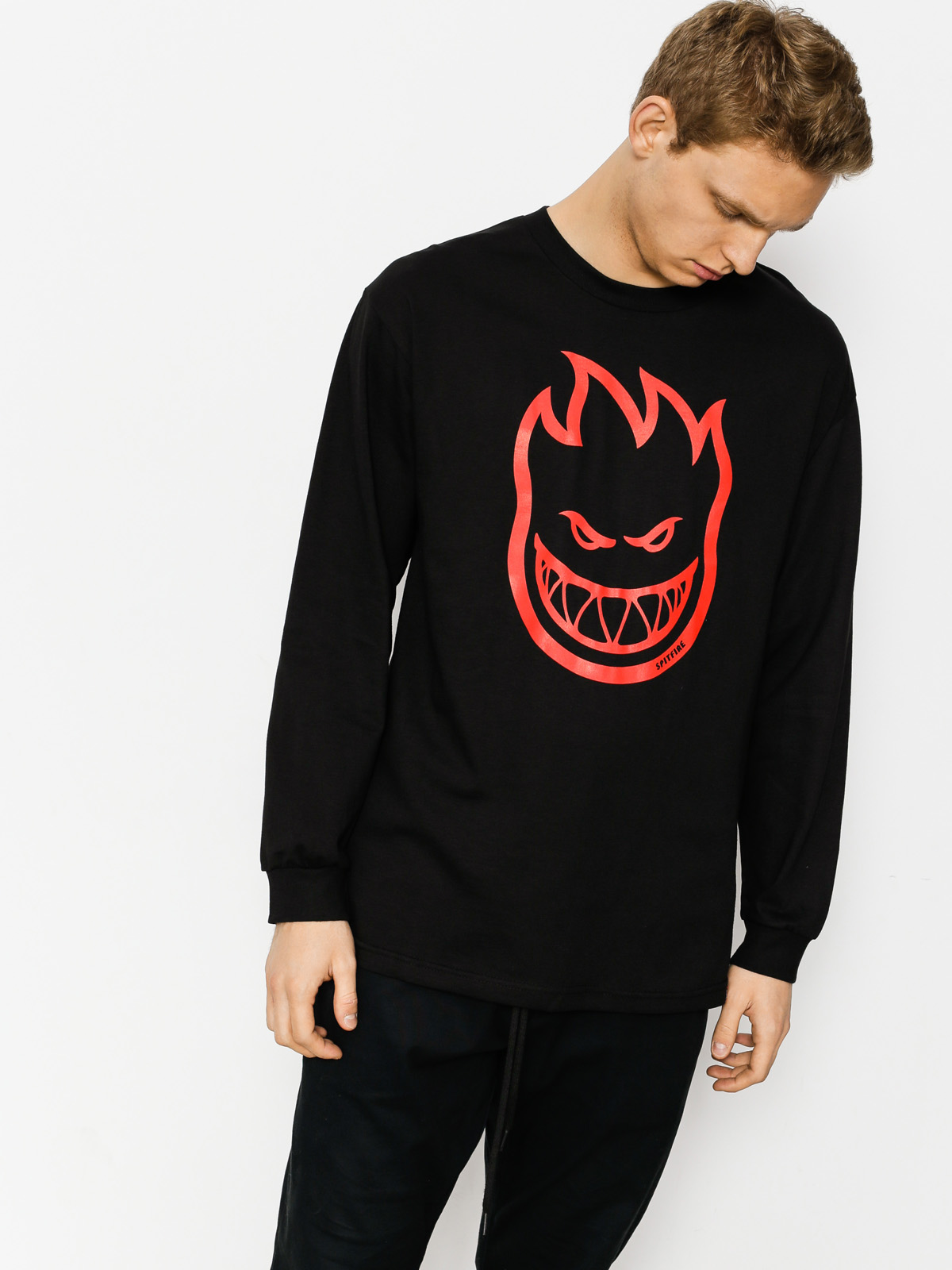 Spitfire Longsleeve Big Head (black/red)