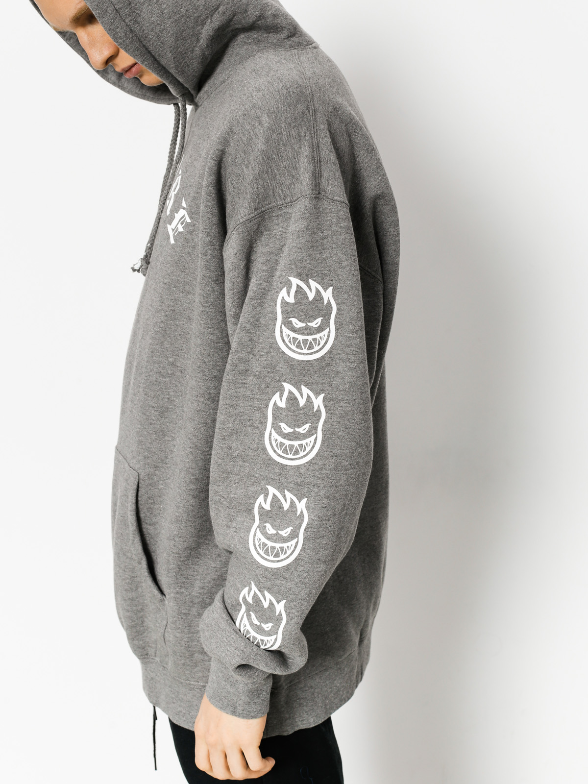 Spitfire Hoodie Old E HD (grey heather/white)