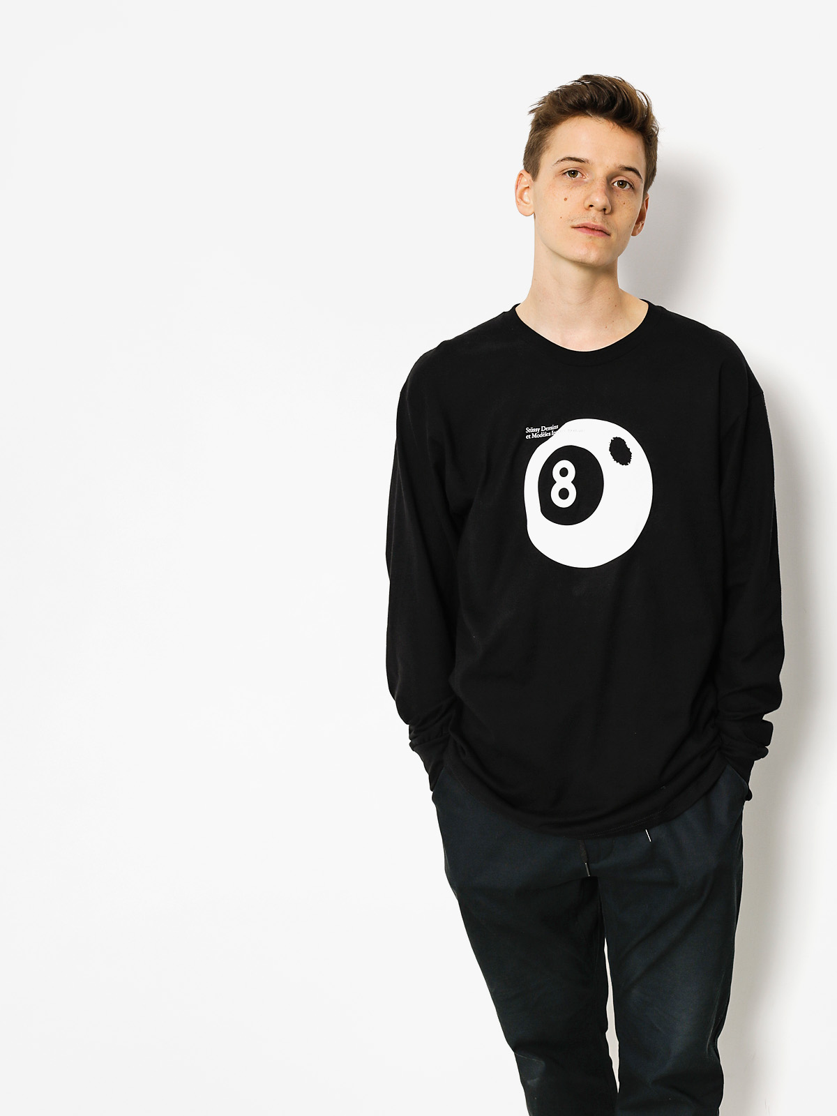 Stussy Longsleeve Bootleg 8 Ball - black (black)