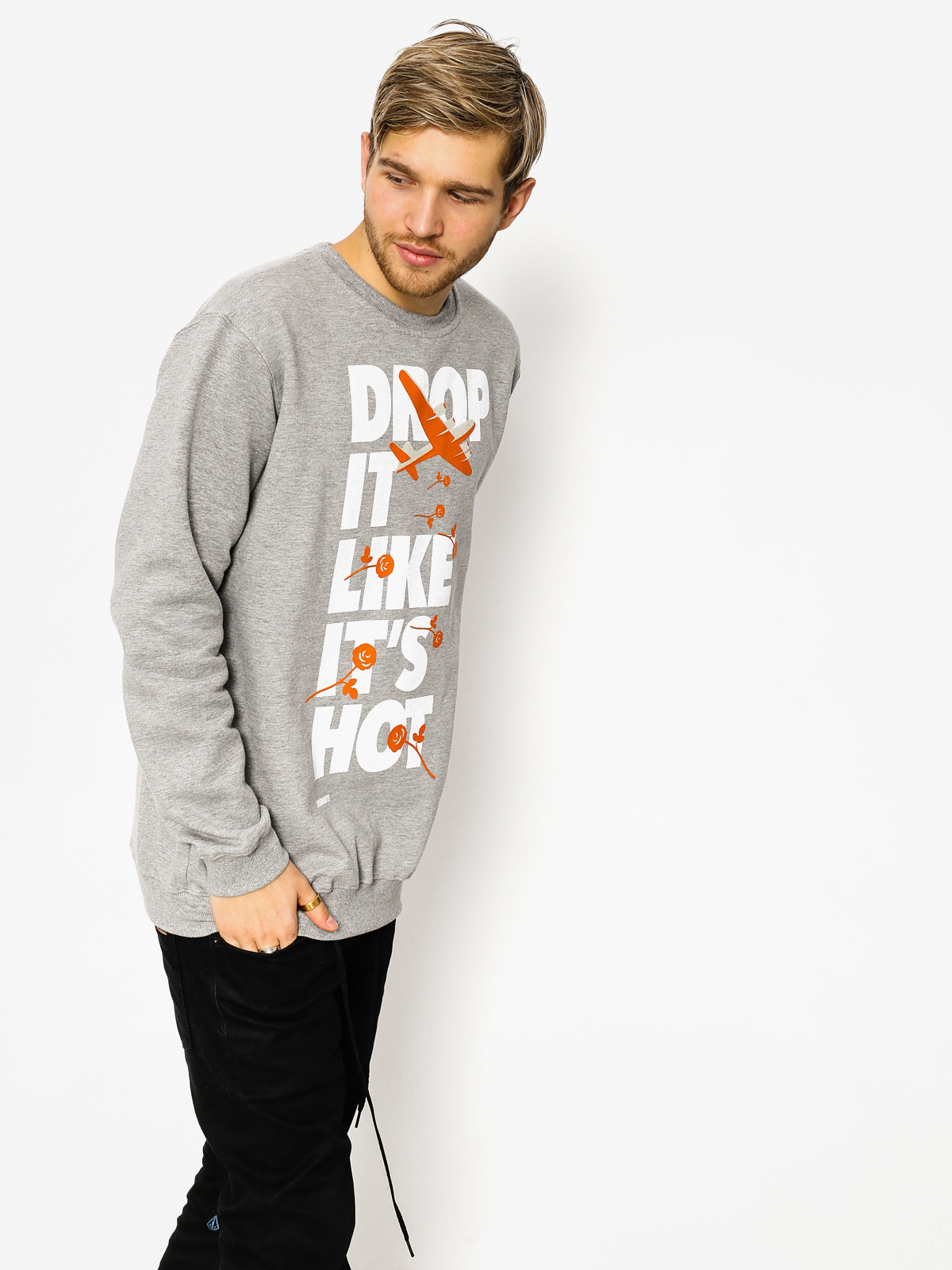 Diamante Wear Sweatshirt Drop It Like It Hot (grey)