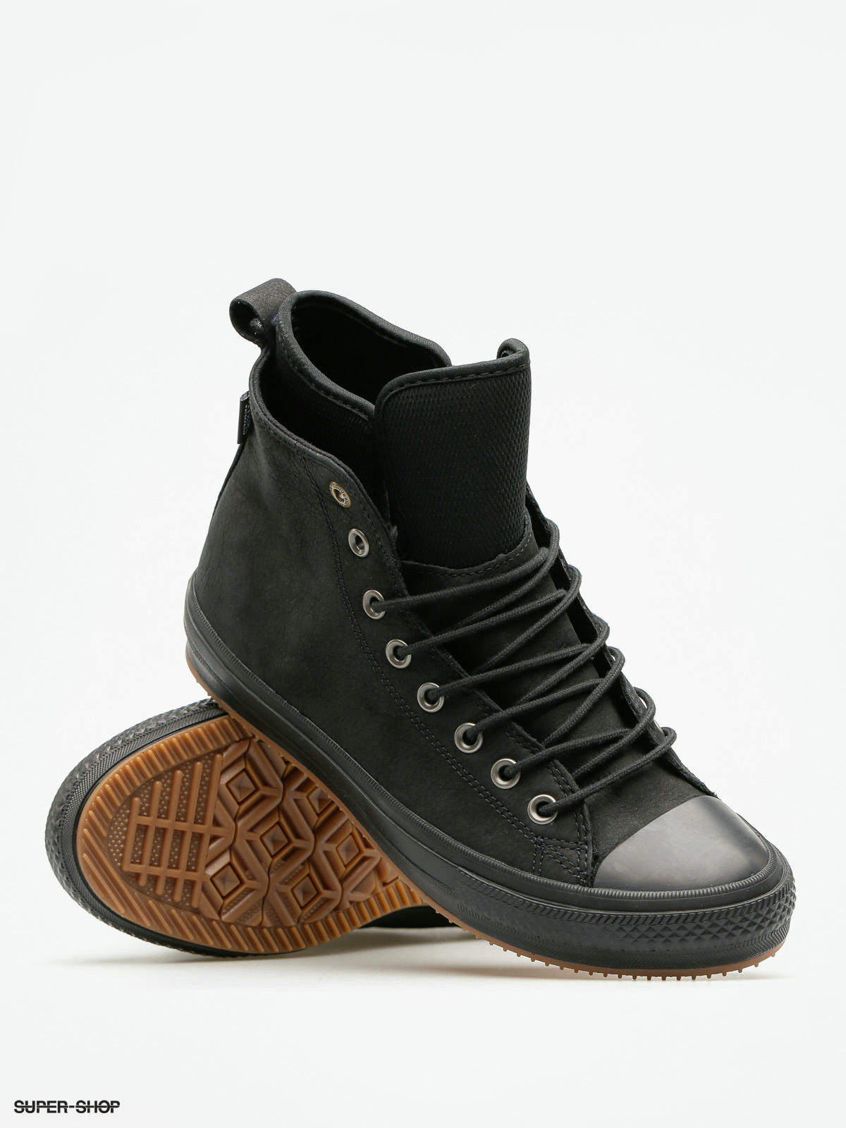 black leather chuck taylor boots