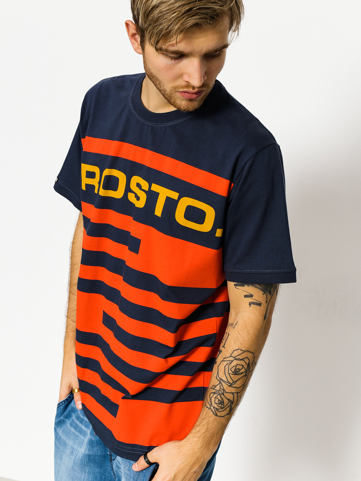 Prosto T-shirt Dark Stripes (navy)